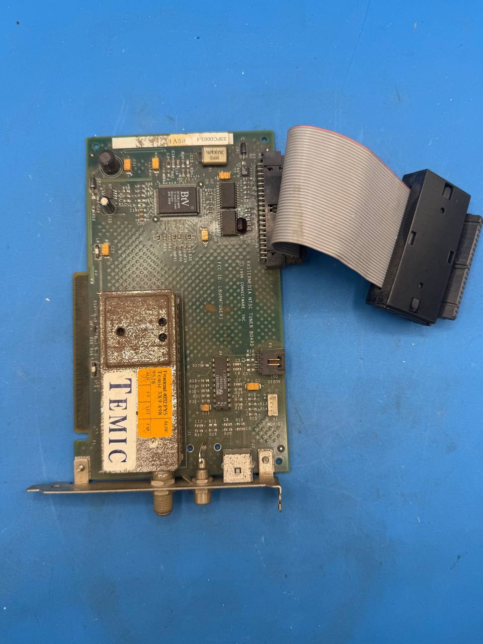 Temic ISA TV Tuner Video Capture Card w Ribbon Cable RasterMedia RE