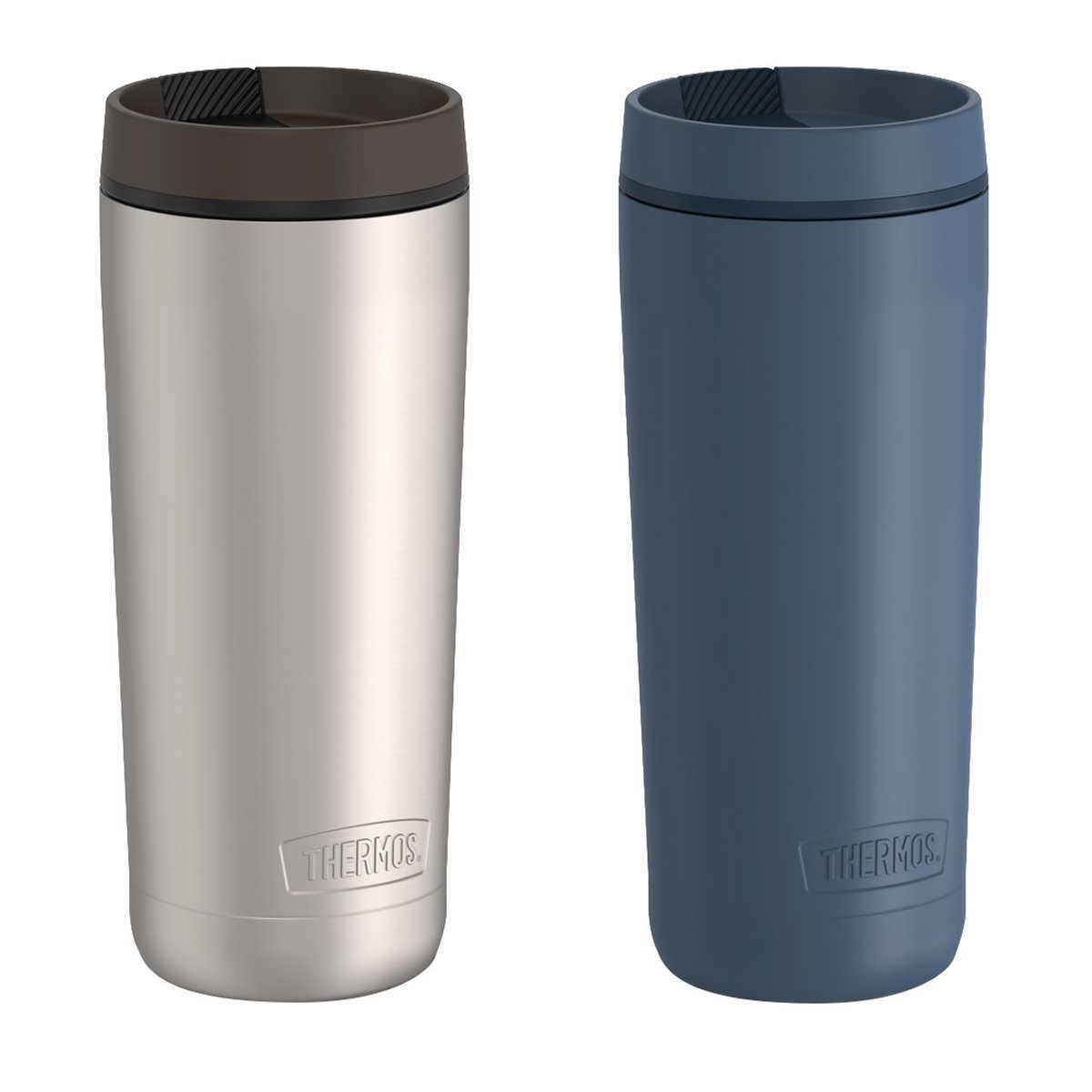 Thermos, 2 Pk - Stainless Steel 18oz Travel Tumbler | Hot Cold (Blue)