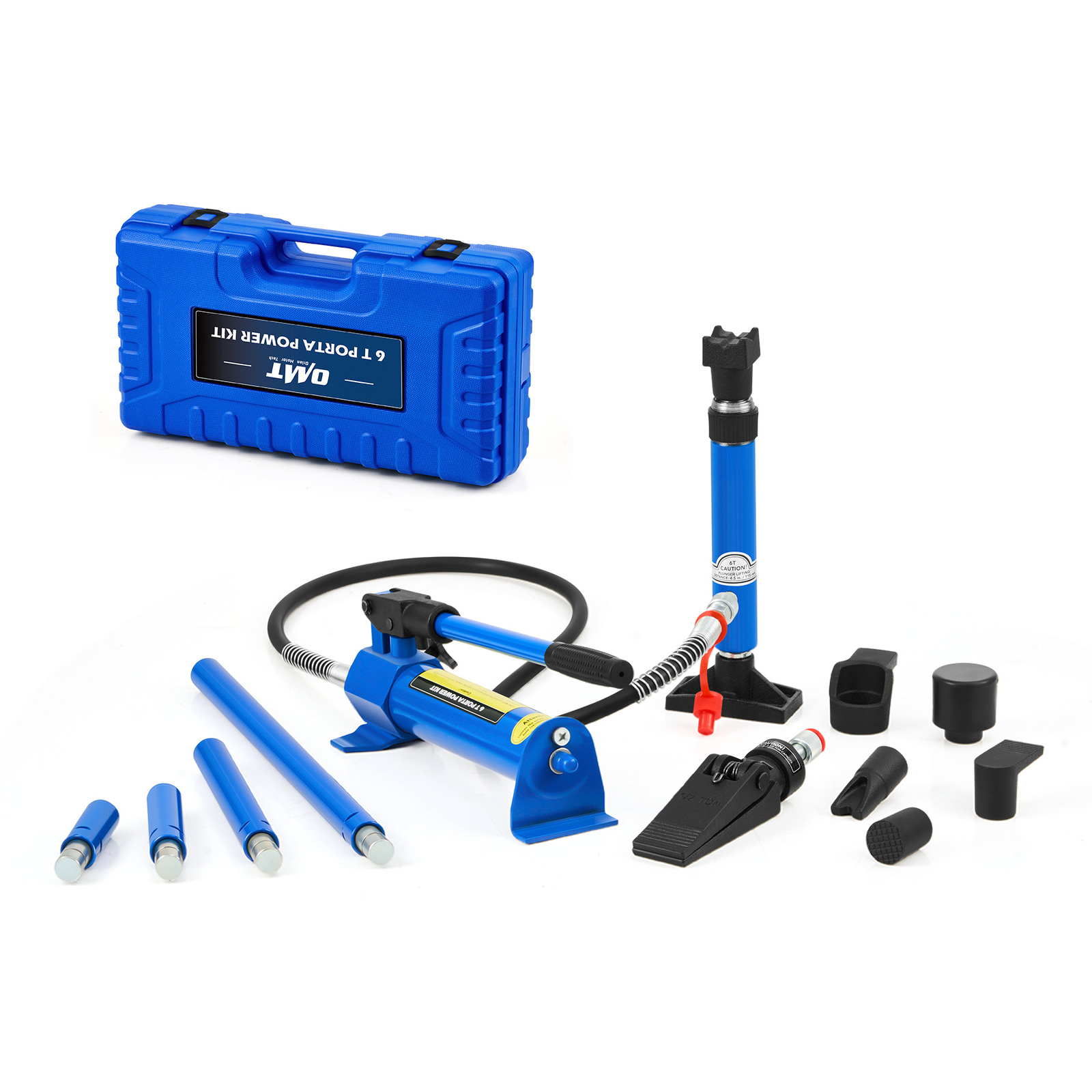 OMT 6 Ton Porta Power Hydraulic Jack Auto Body Frame Repair Kit Hand Pump