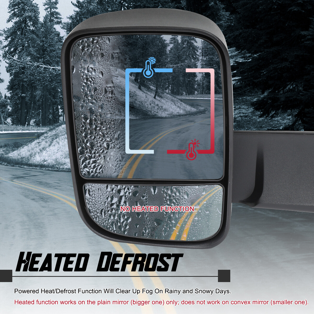 Right Side Tow Mirror Fits 2019-2022 Ram 2500 3500 Power Fold Heated+BSM+Puddle