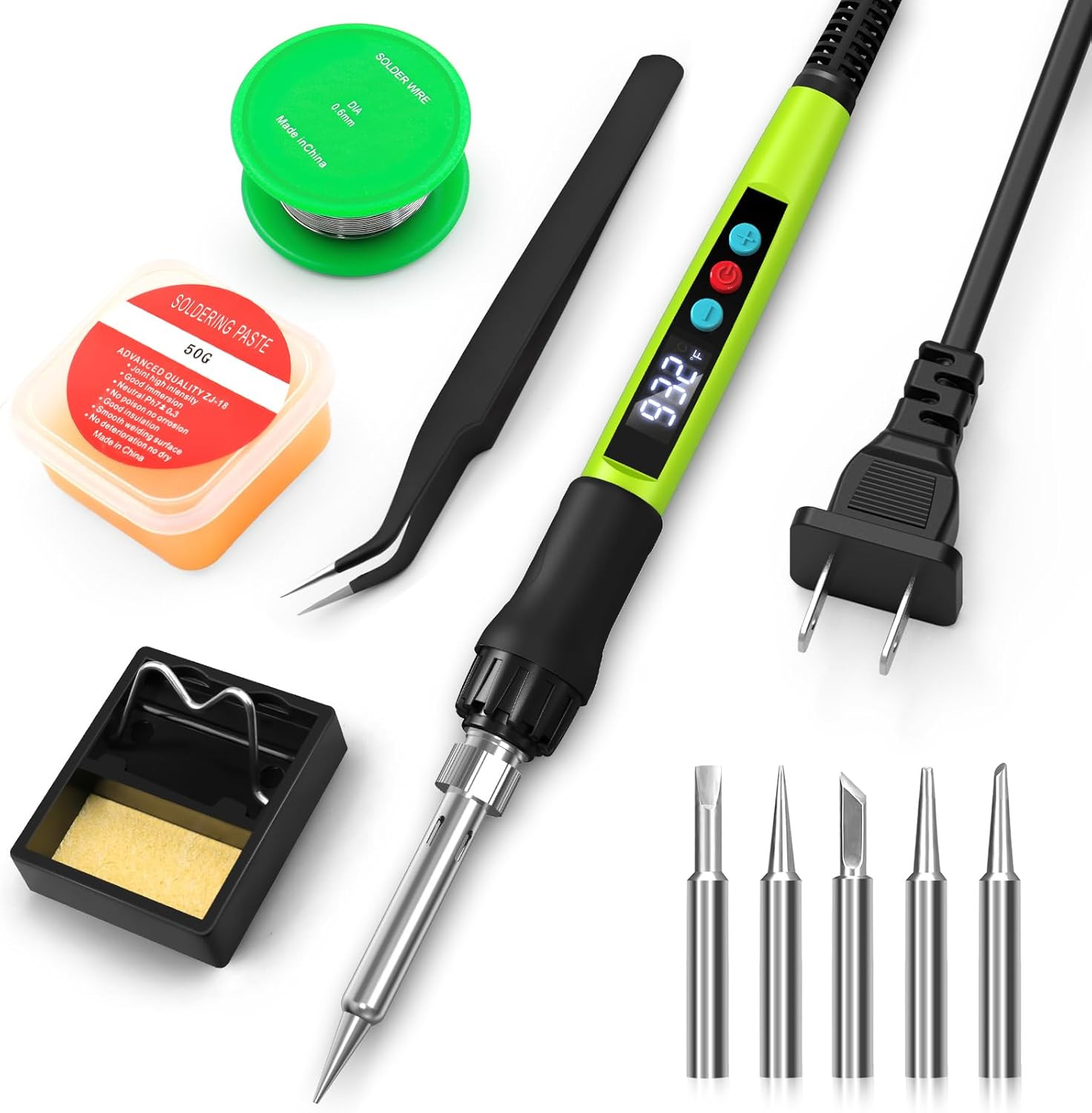 Soldering Iron Kit, 100W Soldering Gun with LED Digital Display, Adjustable Temp