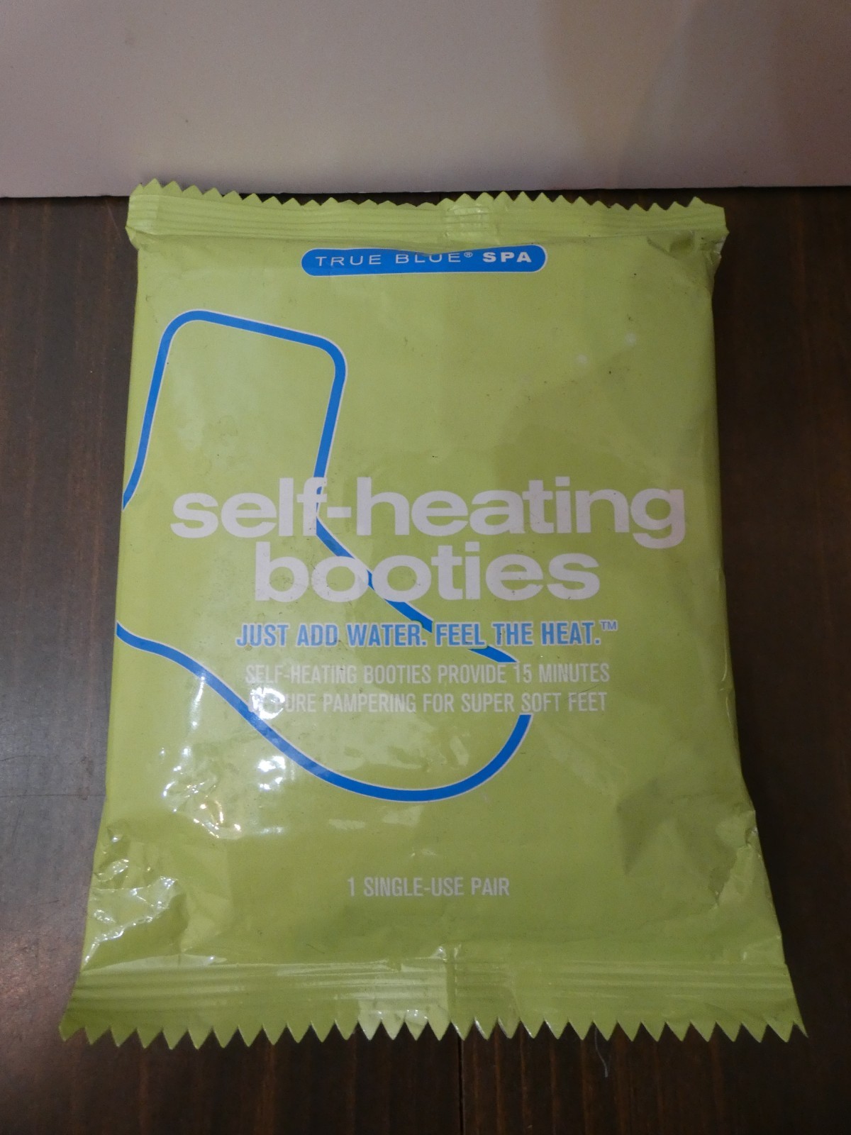 True Blue Spa New Self Heating Booties New 1 Single Use Pair