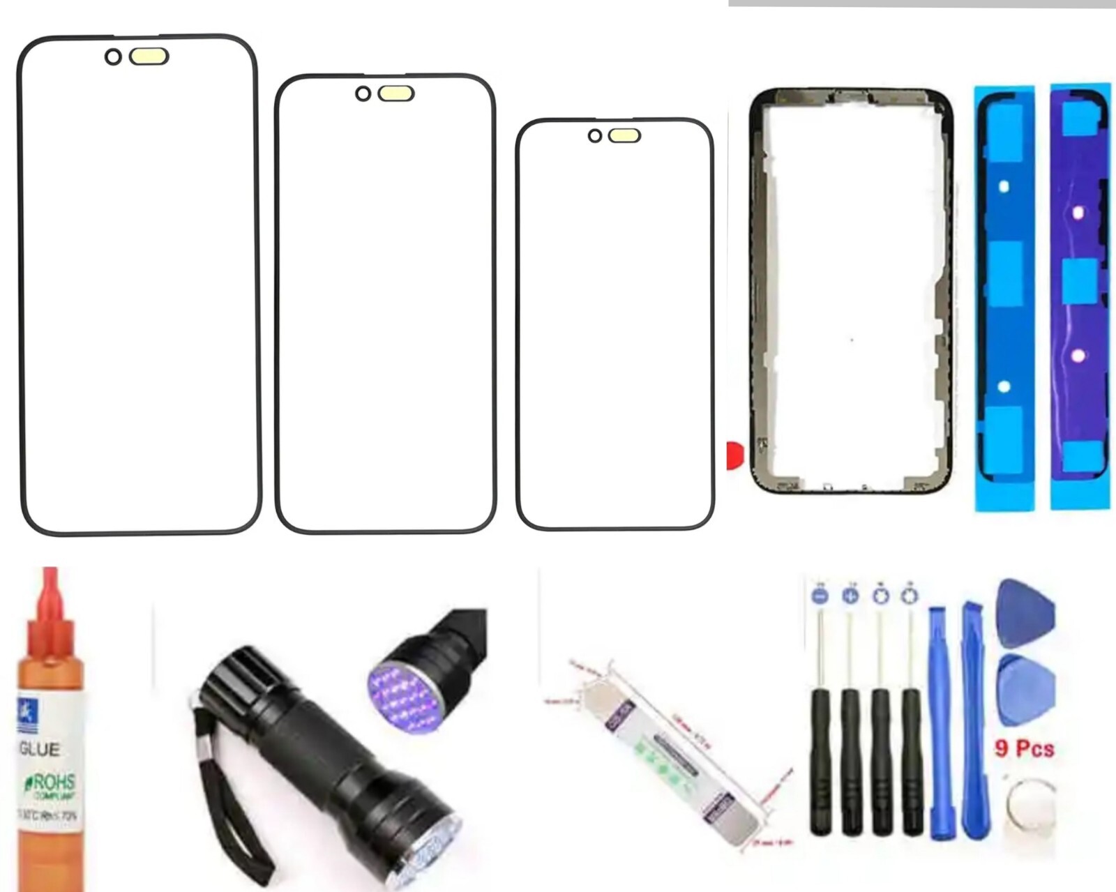 iPhone 16 Pro Max 15 12 13 Max Xr Front Screen Glass Lens Replacement Repair