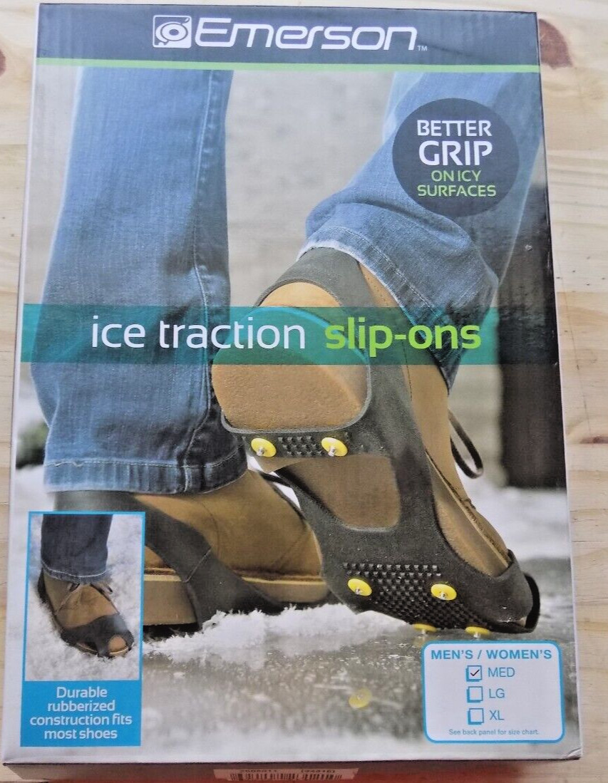 ICE TRACTION SLIP ONS Medium Emerson NEW In BOX