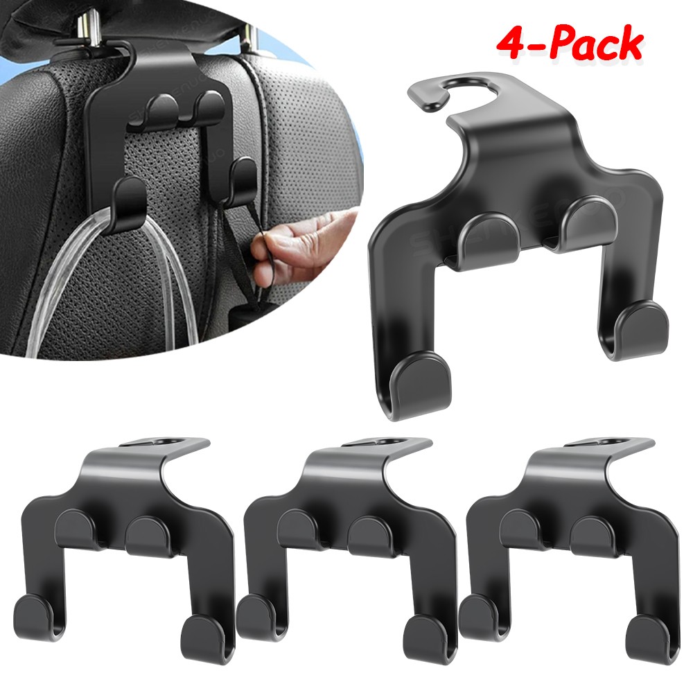 2 Car Seat Back Multifunctional Organizer Headrest Hooks Hanger Bag Purse Holder