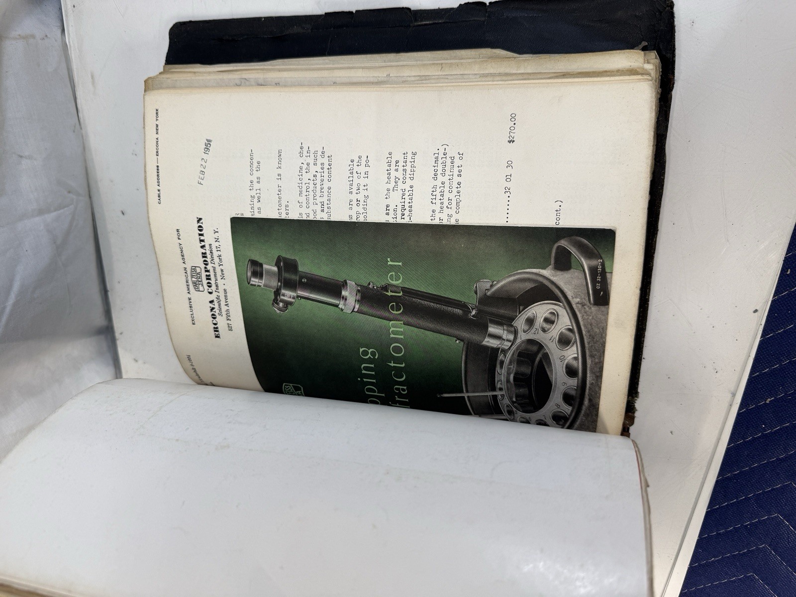 Vintage 1950s Leitz Microscope Binder Catalog Price Lists Ephemera Ernst Leitz