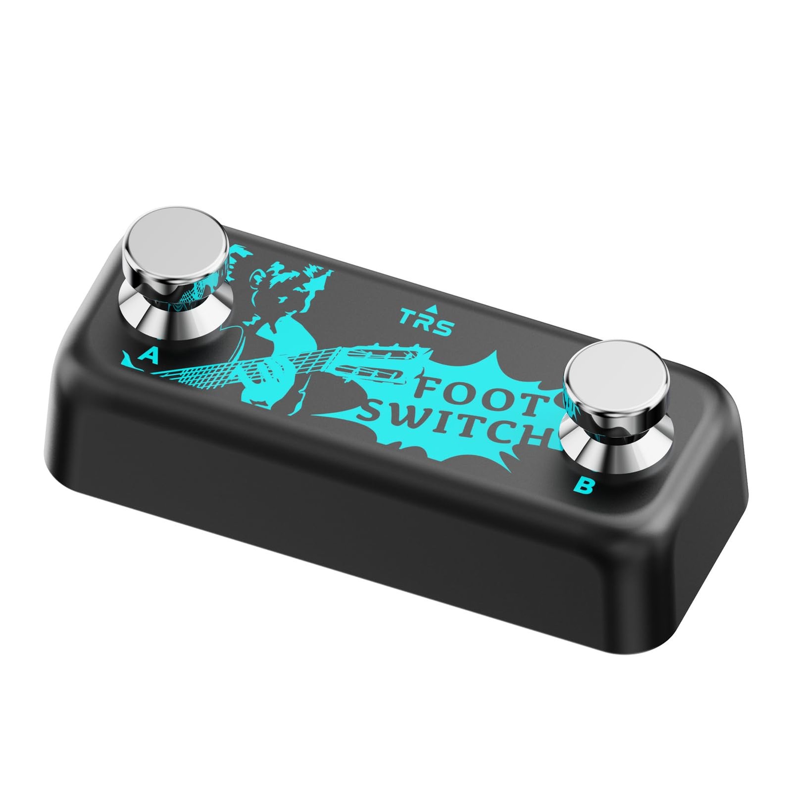 Dual Footswitch Pedal 2-Way Foot Switch Controller Ampero Blue