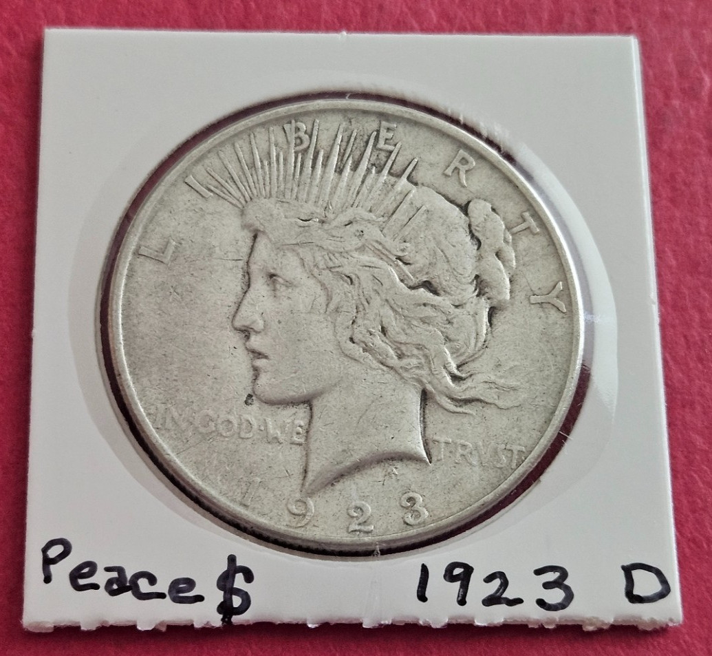 1923-D Peace Silver Dollar - Circulated
