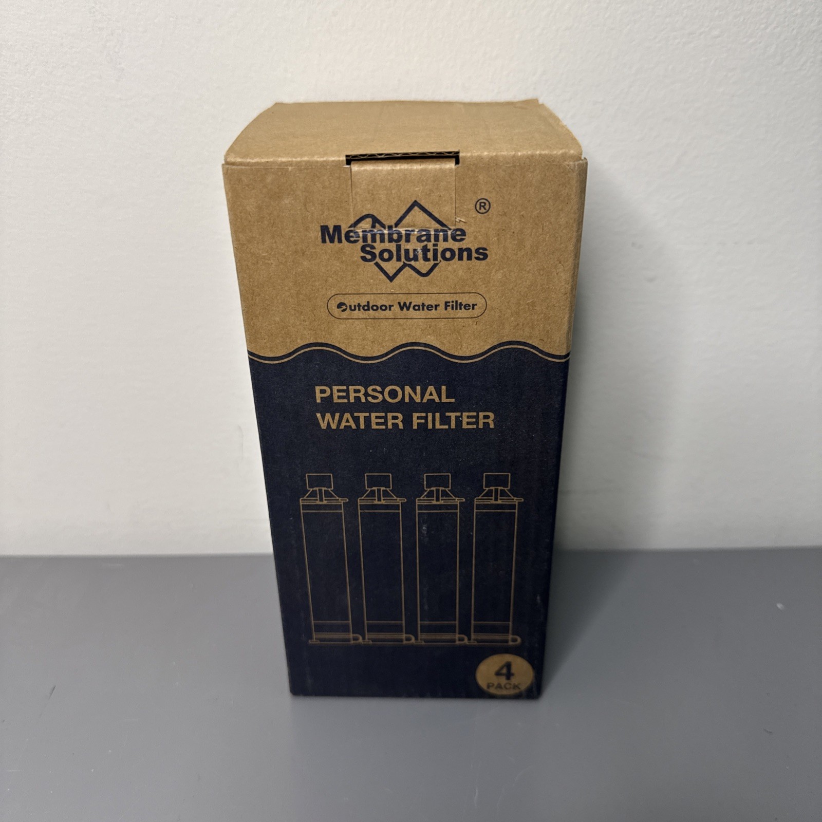 Membrane Solutions Straw Water Filter, Portable Personal Water Filter, 4 Pack