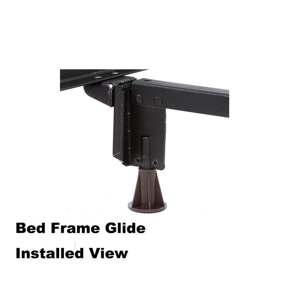 Steel Stem Bed Frame Feet to Replace Wheels. Replacement Feet Make Your Bed S...