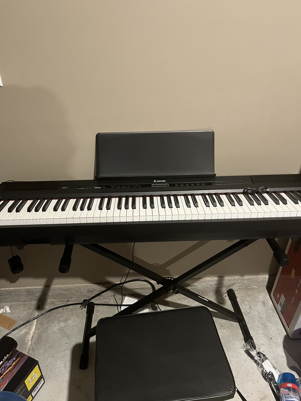 Donner DEP-20 Lite Digital Piano Keyboard 52 Weighted Key With Stand Pedal