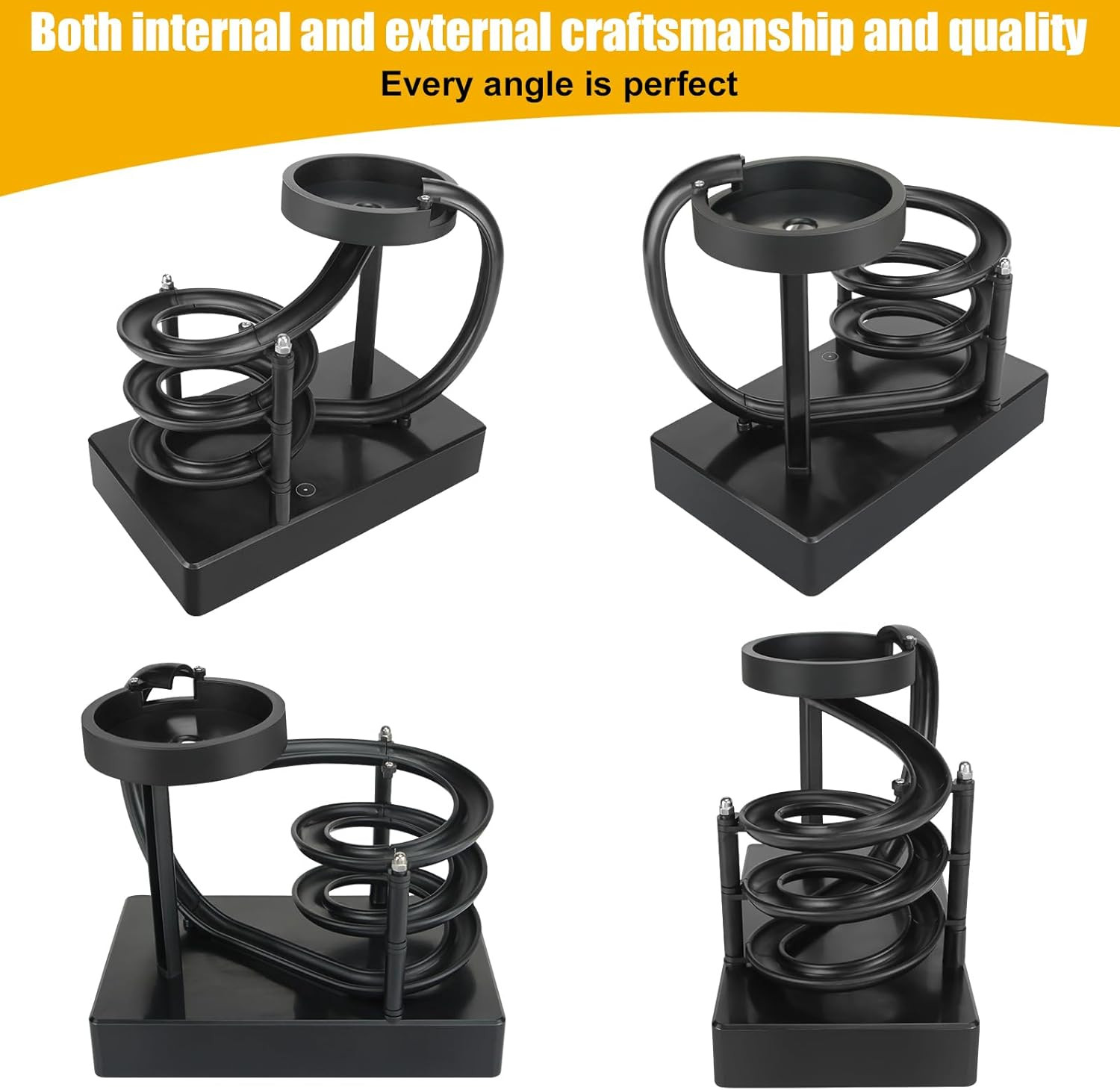 Kinetic Art Perpetual Motion Marble Machine,Non-Stop Rolling Ball Newton Desktop