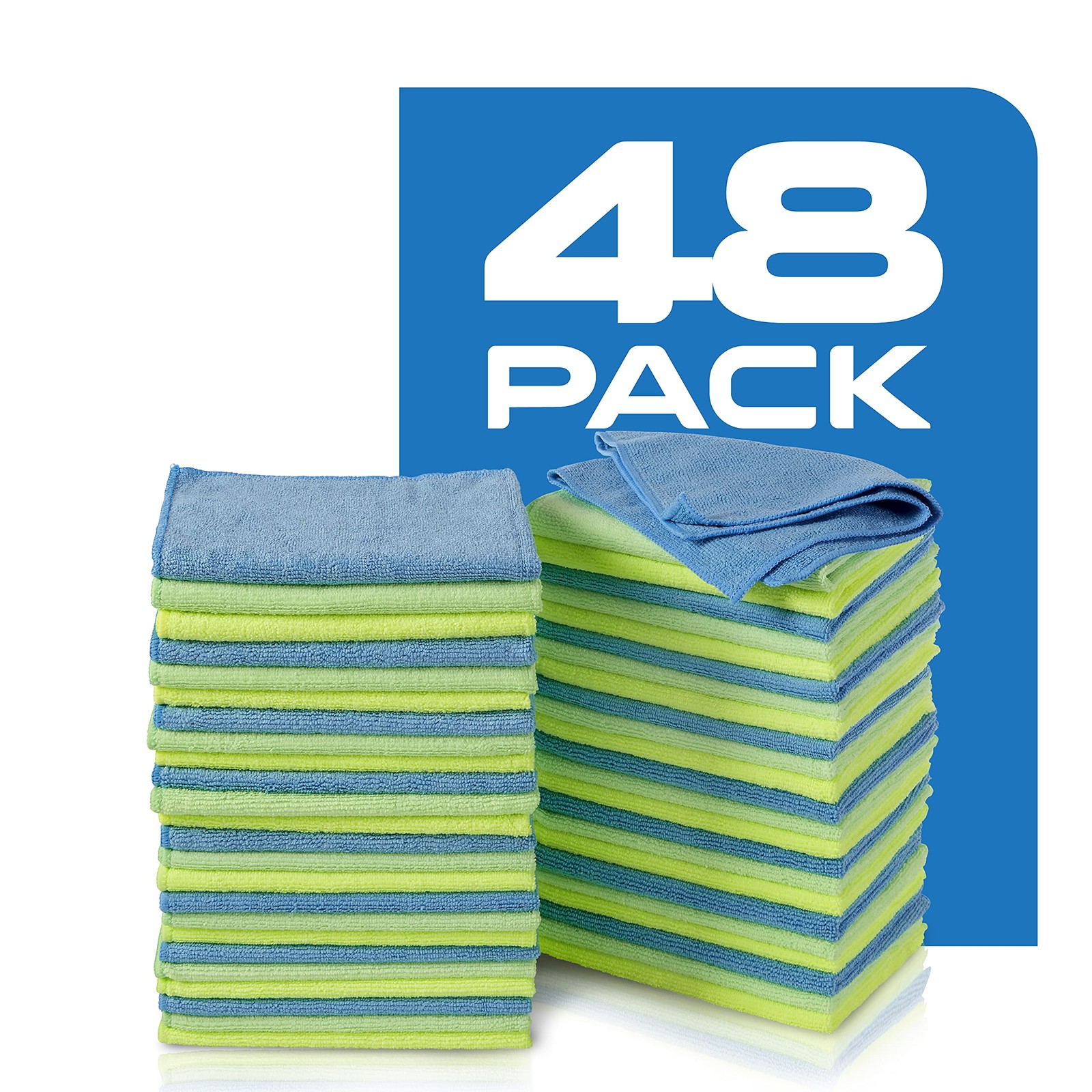 Zwipes Microfiber Cleaning Cloths, 48 Pack 48-pack, Assorted