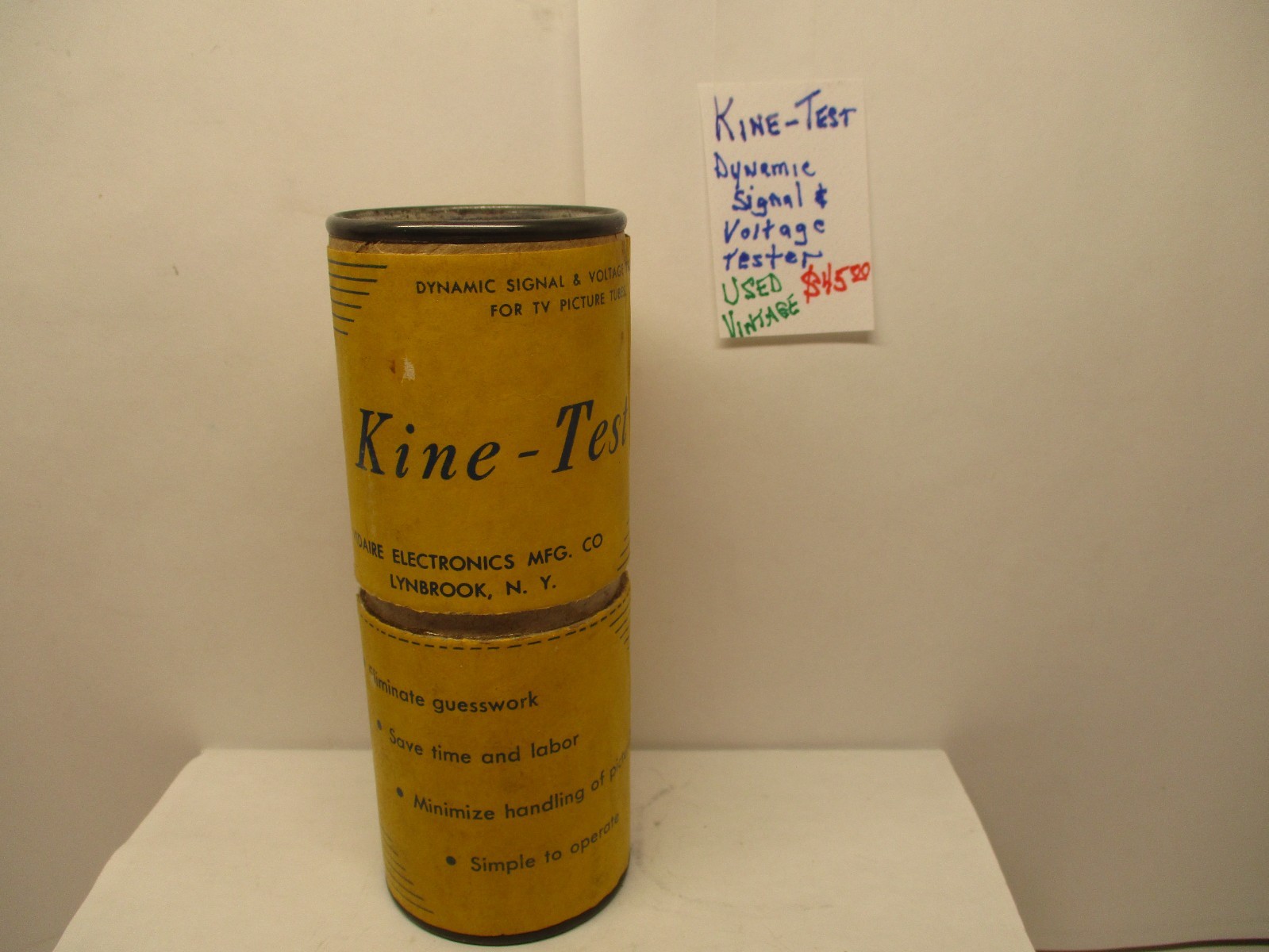 KINE-TEST DYNAMIC SIGNAL & VOLTAGE TESTER FOR TV PICTURE TUBES...VINTAGE, USED