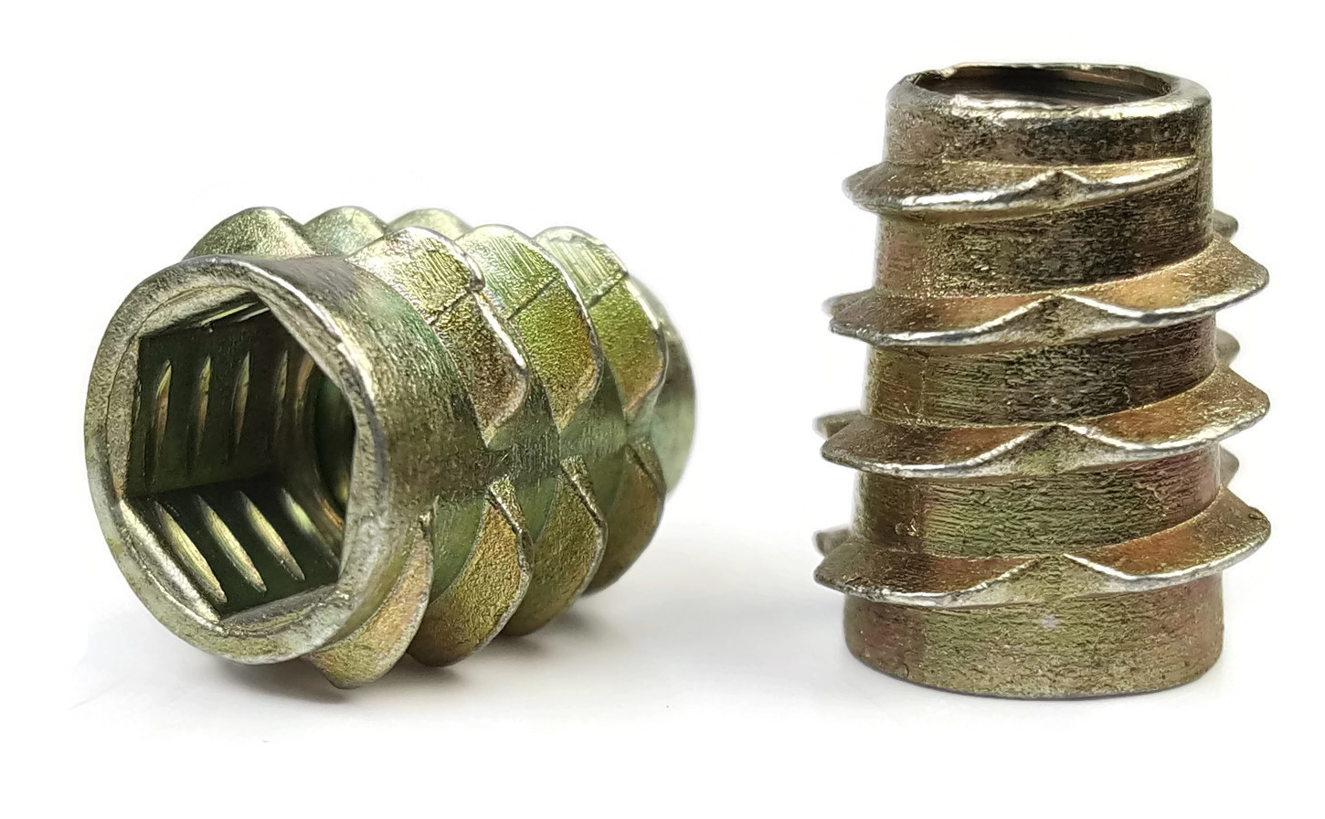 EZ-LOK Die Cast Zinc Flush Hex-Drive Threaded Insert for Wood - #8-32 x 0.394