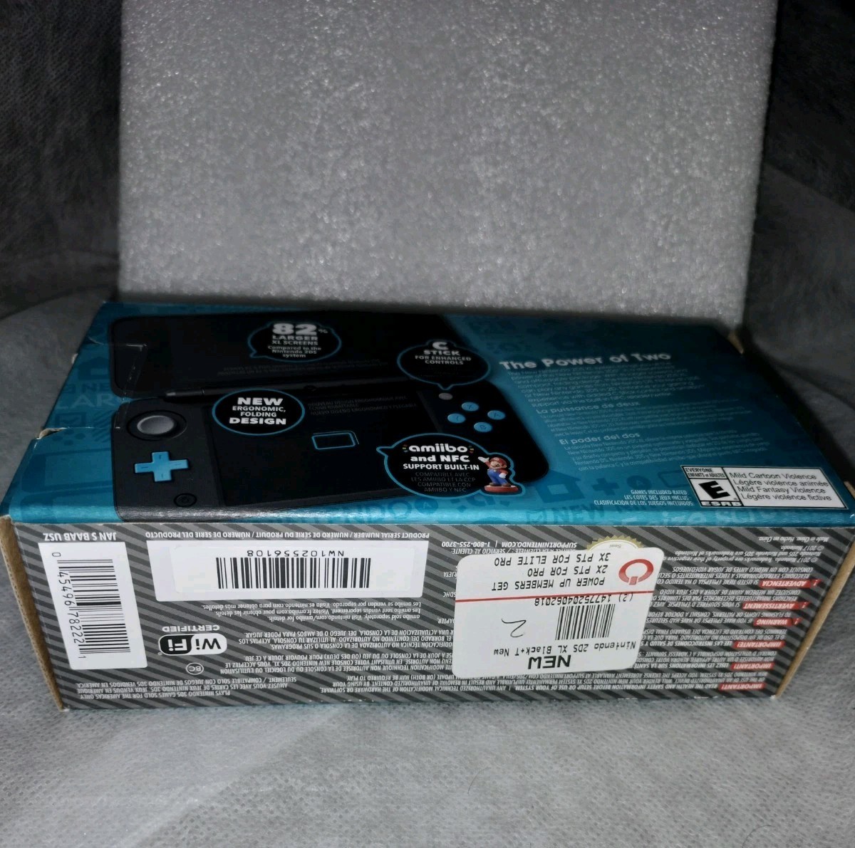 "New" Nintendo 2ds XL Console (Box Only) - Black/Turquoise Variant Box Only.