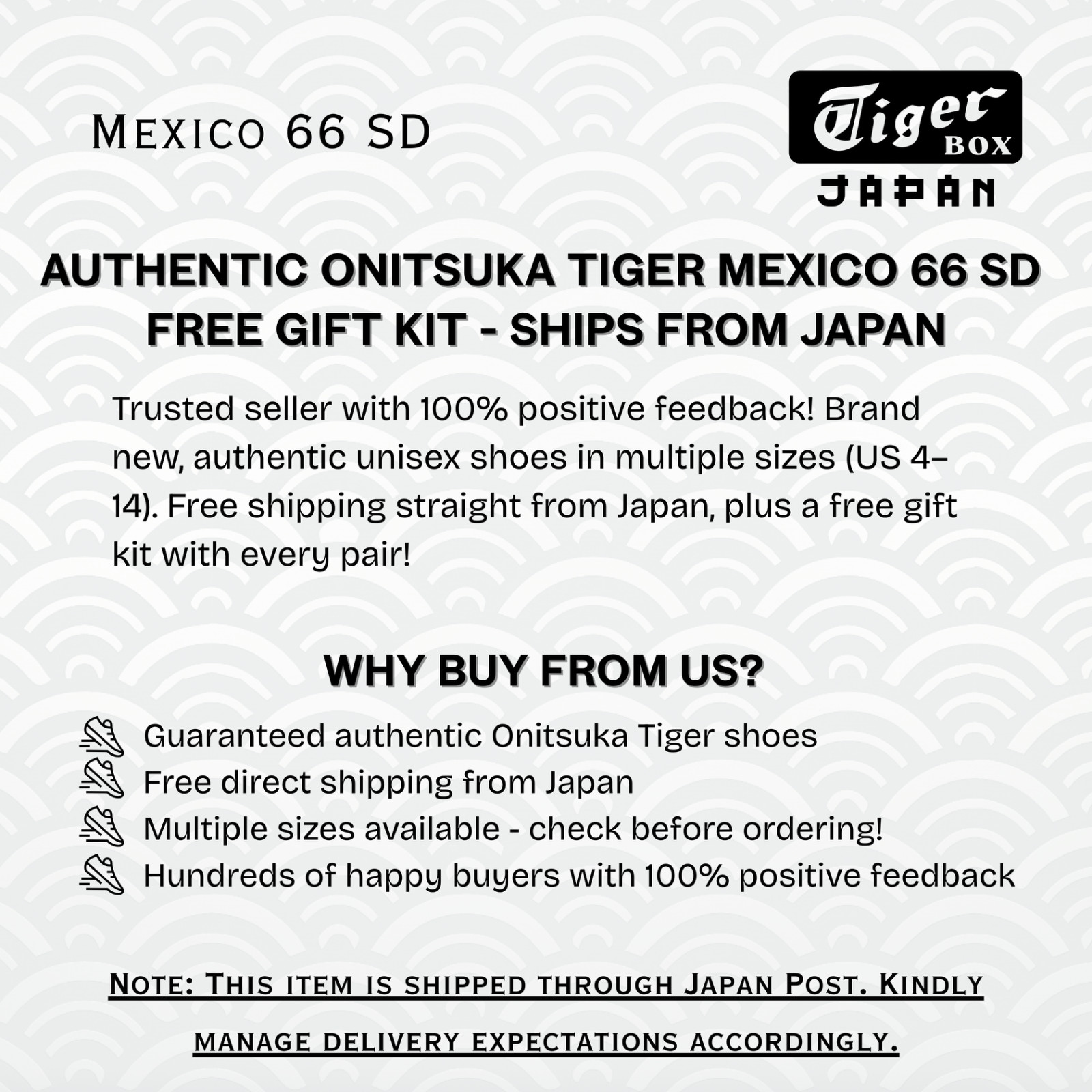AUTHENTIC ONITSUKA TIGER MEXICO 66 SD PEACOAT/PEACOAT + FREE GIFT KIT!