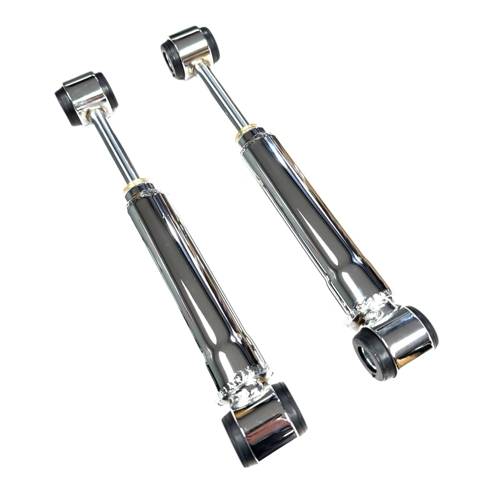 Pair Chrome Steel Short Tube Shock Absorbers For Ford Model T Bucket