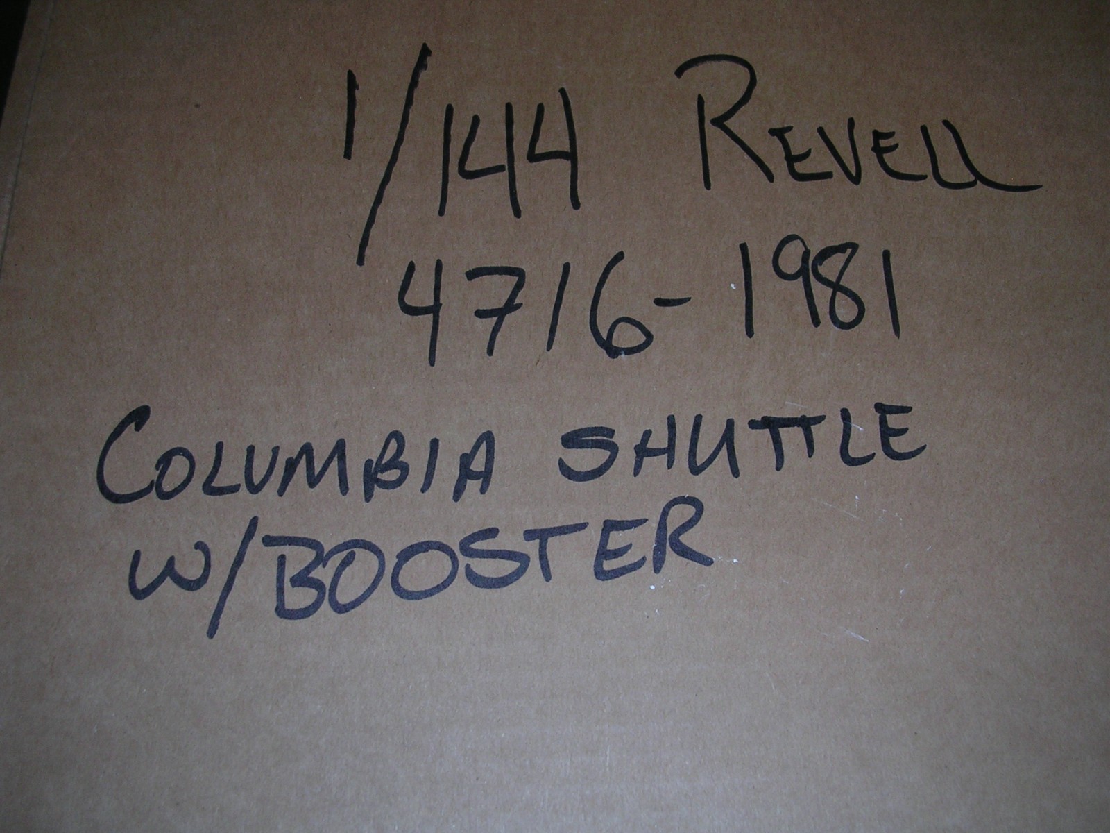 1/144 Revell Columbia Shuttle with booster and poster
