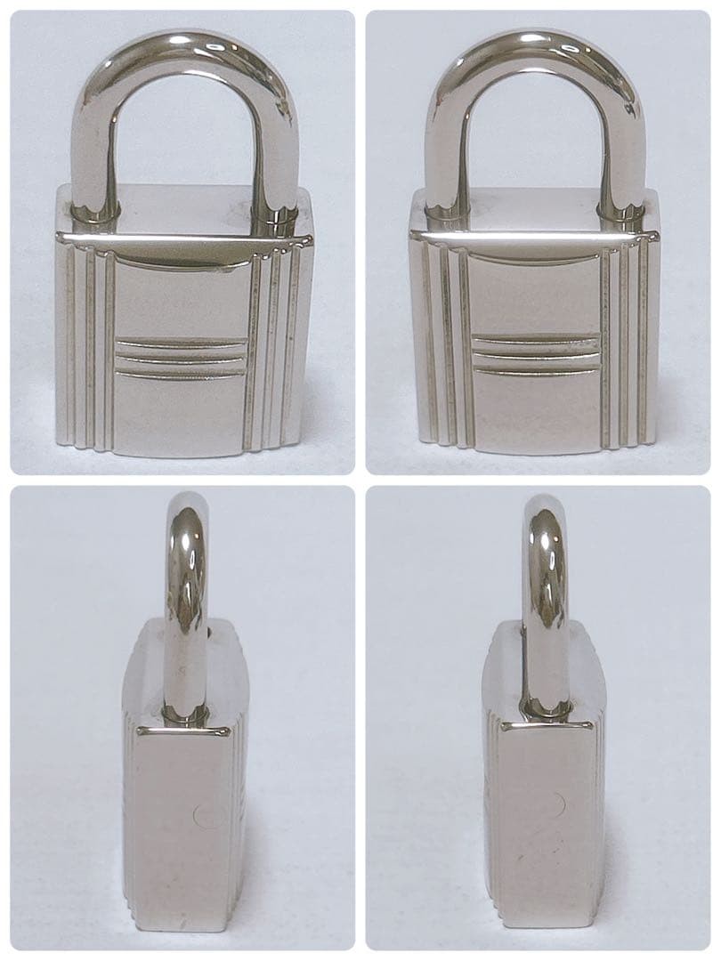 Hermes Silver Cadena Padlock Clochette Set for Accessory elegant D912