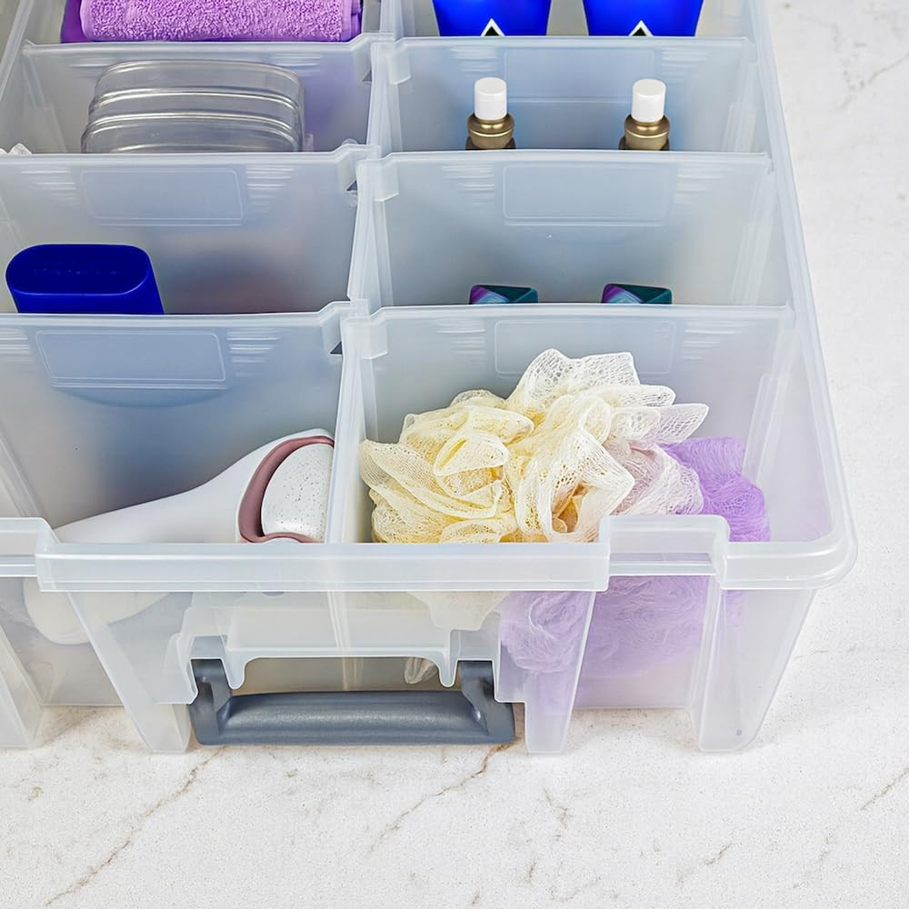 Super Satchel Double Deep Box - 8 Removable Compartments for Craft Storage