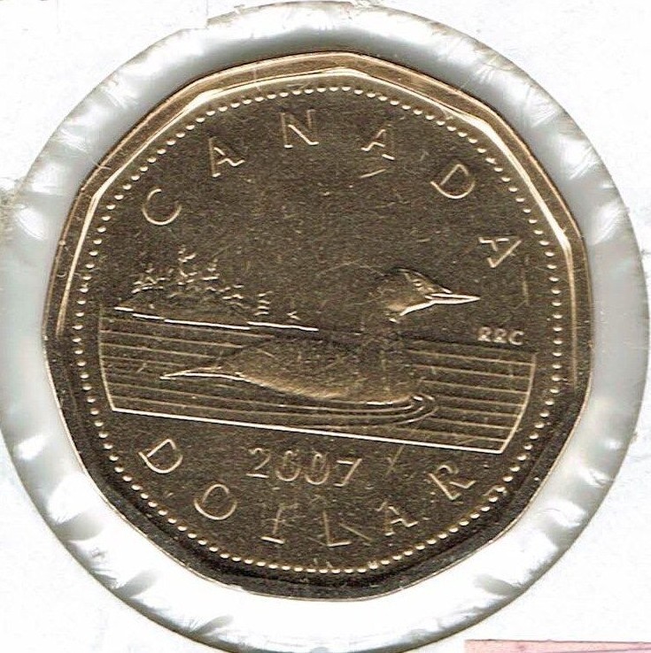 2007 Canadian Proof Like Uncirculated $1 Loonie coin!