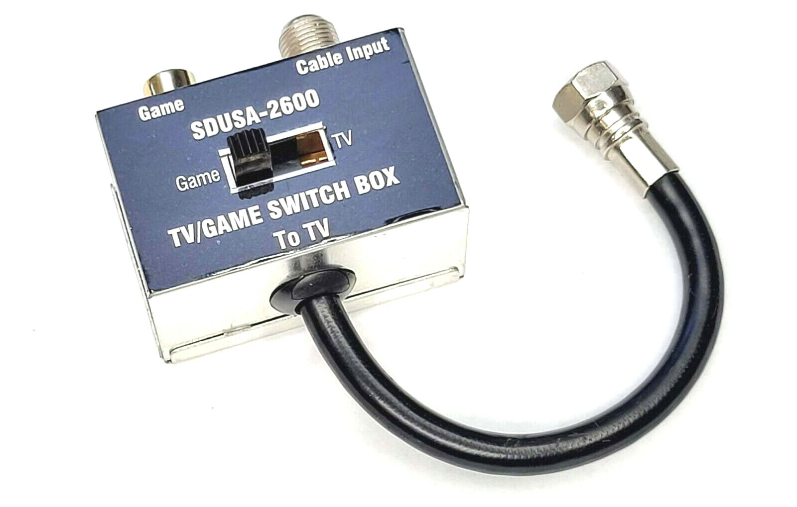 New Switch Box Adapter for Atari 2600 Modern Hookups Video Game RF TV 75ohm Coax