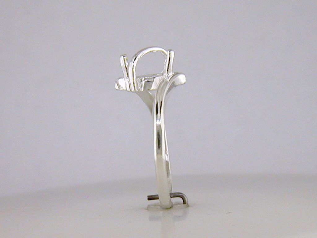 12 x 6 mm Marquise Topbar Solitaire Ring Setting Sterling Silver