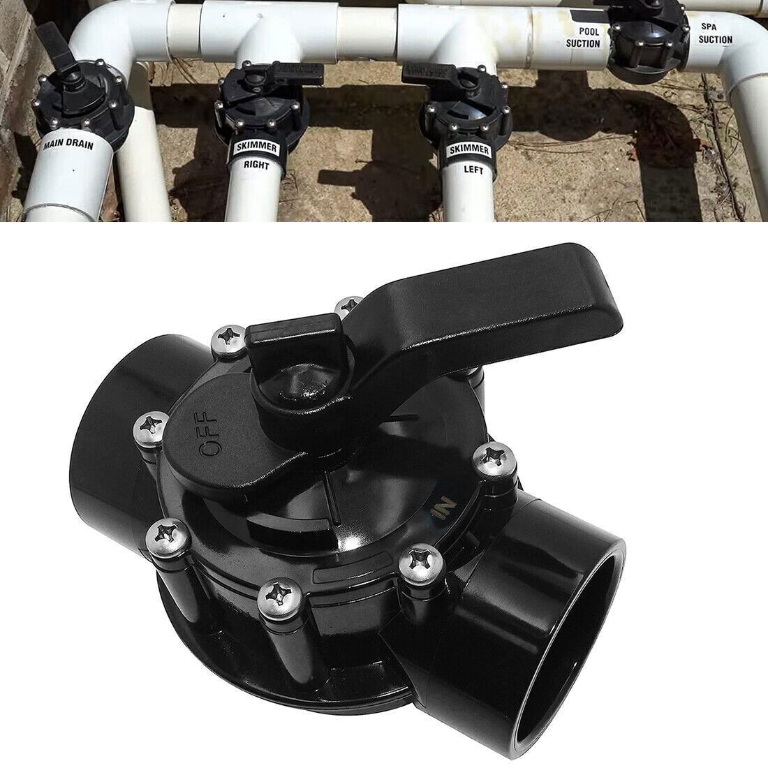Jandy 4716 OEM NeverLube 2" to 2.5" Positive Seal Valve Replacement Easy Install