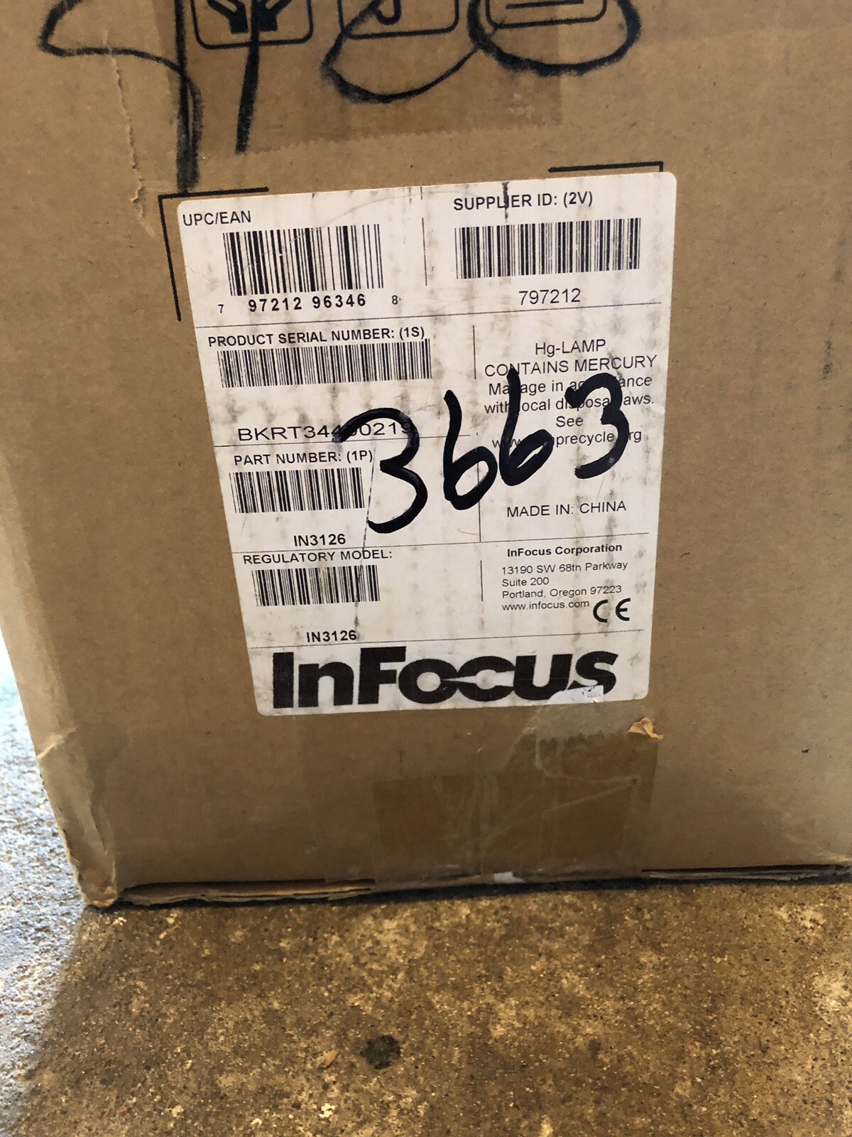 InFocus IN3126 DLP Projector WXGA HD HDMI