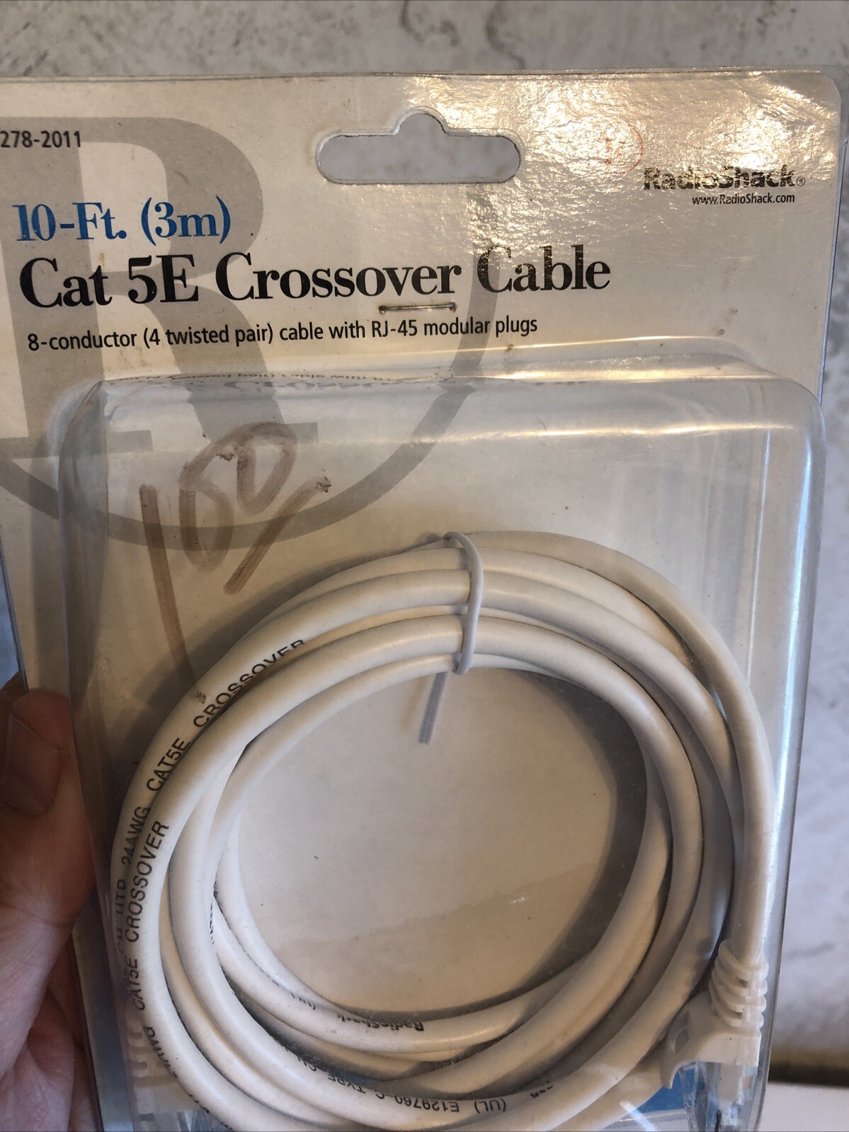 RadioShack - Cat 5E 10Ft Crossover Cable - Computer Accessory 278-2011
