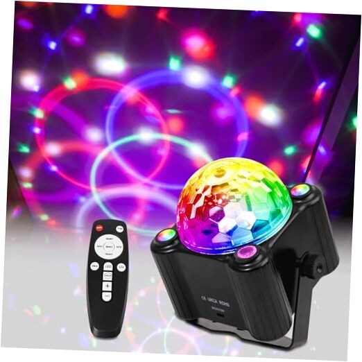 Disco Ball Party Lights Indoor/Outdoor- 9W Sound Activated LED Colorful DJ