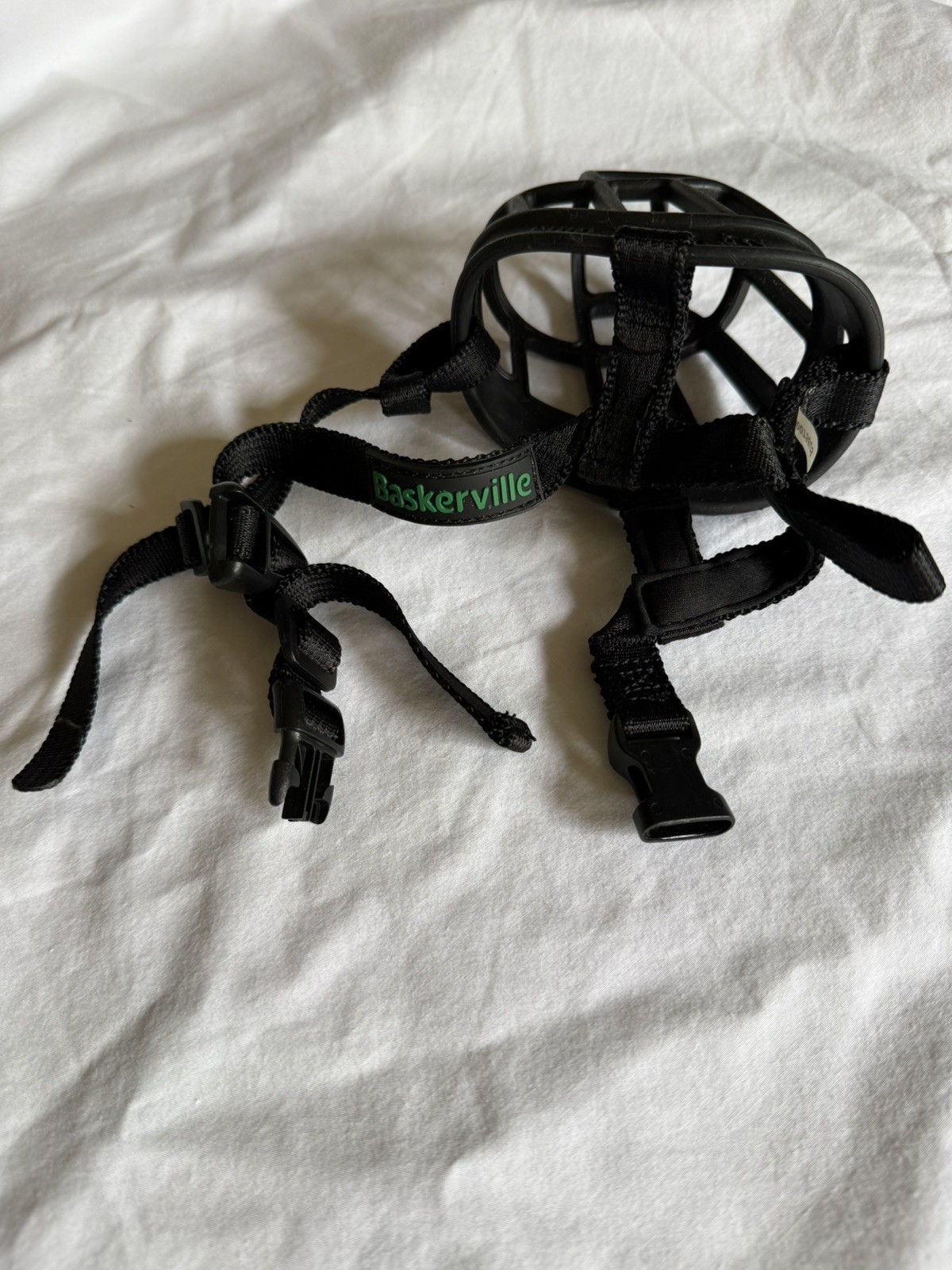 Baskerville Ultra Dog Muzzle Size 2 Black Rubber Basket Adjustable Straps Pet
