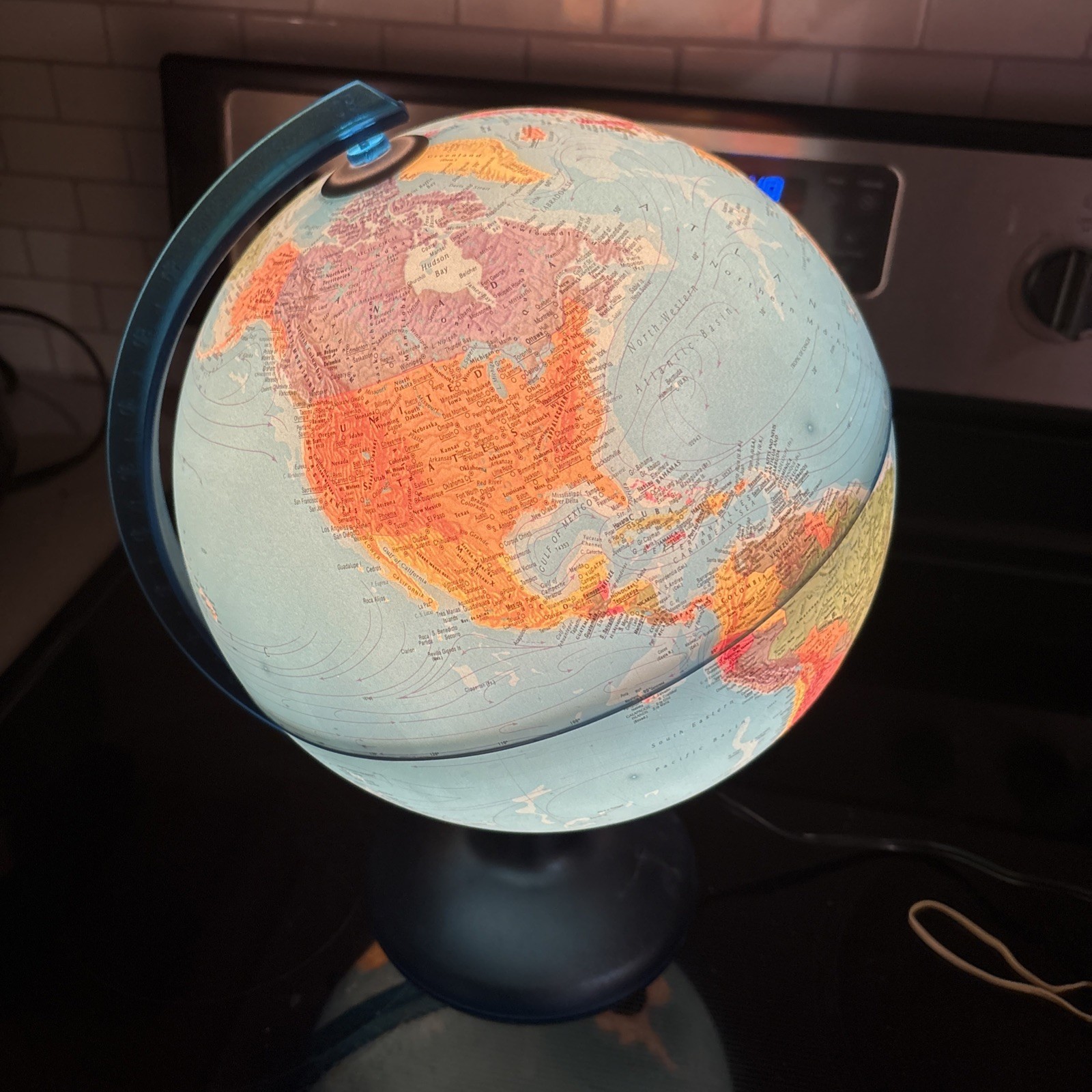 13'' Illuminated World Globe for Adults 720°/360° Rotation Light up