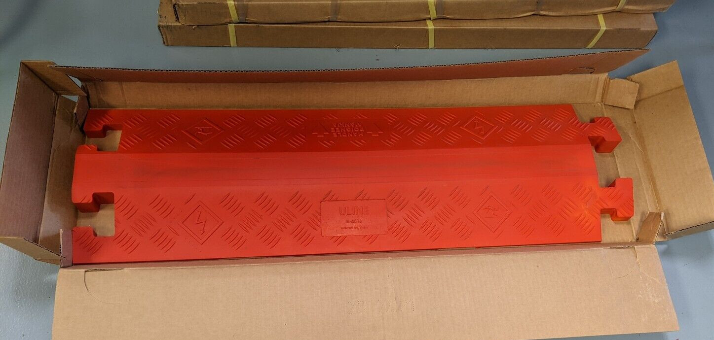 New ULINE Drop Over Cable Protector - Orange- H-4616O- W. Cap. 23.400 Lbs-