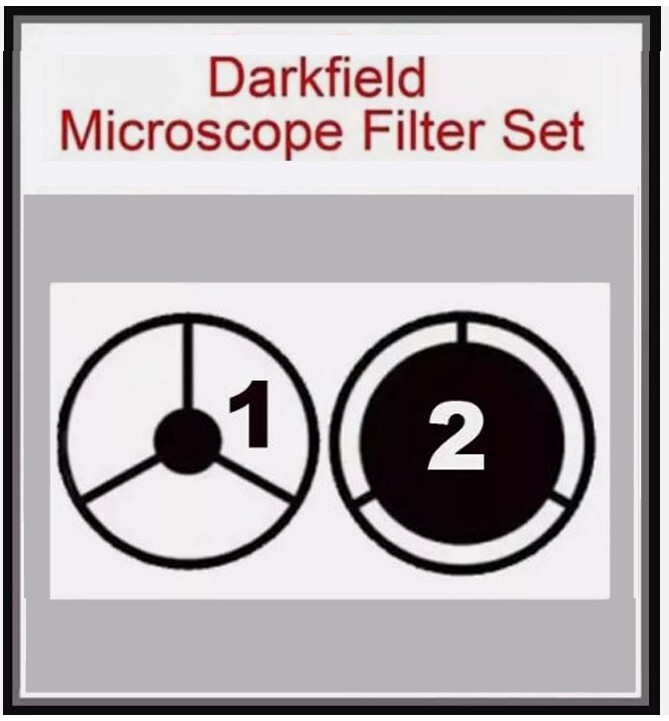 35mm Microscope Darkfield Filters - 2pcs