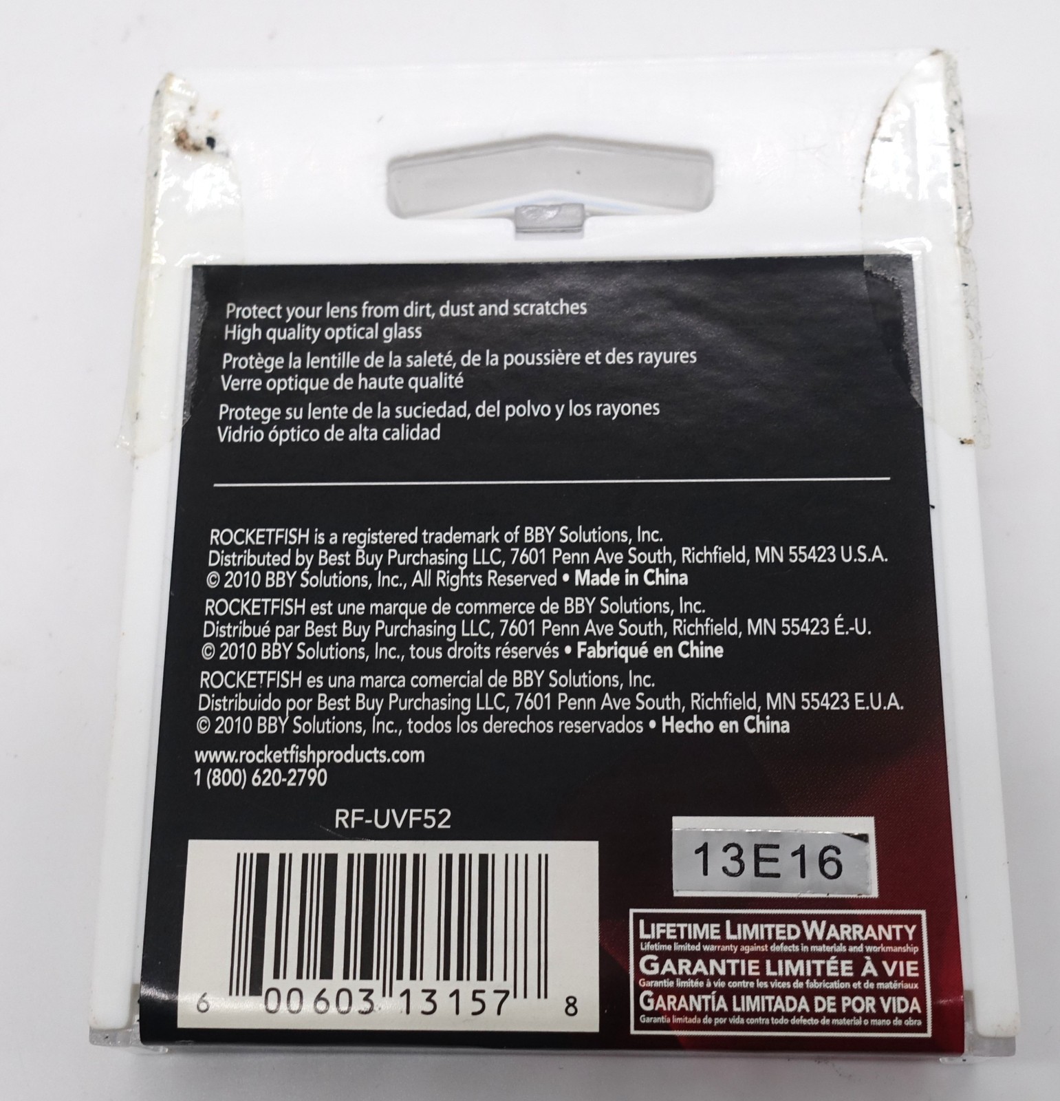 Genuine Rokunar UV 52mm Single Camera Lens Only