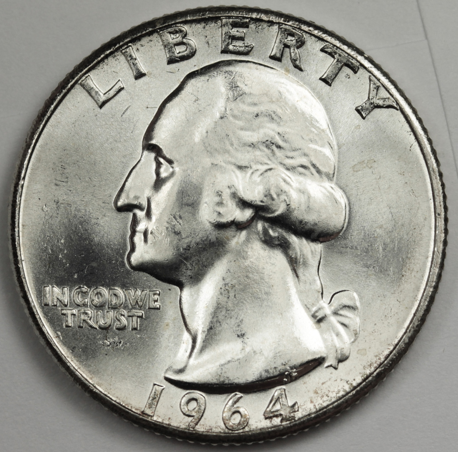 1964-p Washington Quarter.  Nice B.U.  86828   (Inventory E)