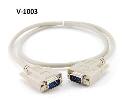 3ft VGA (HD15) Male to Male Monitor Video Cable, CablesOnline V-1003