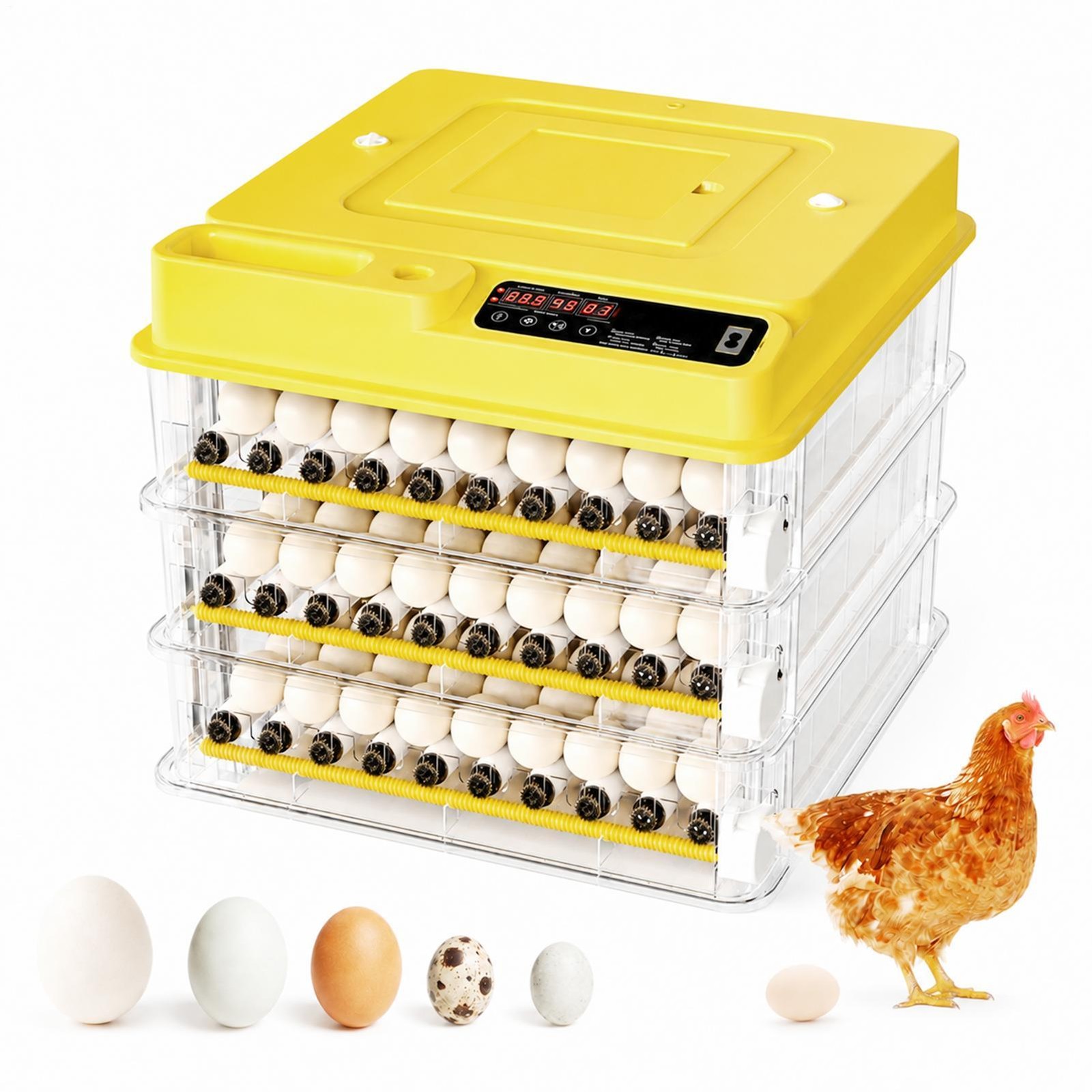 216 Egg Incubator Chicken Quail Hatcher Automatic Incubators for Hatching Eggs