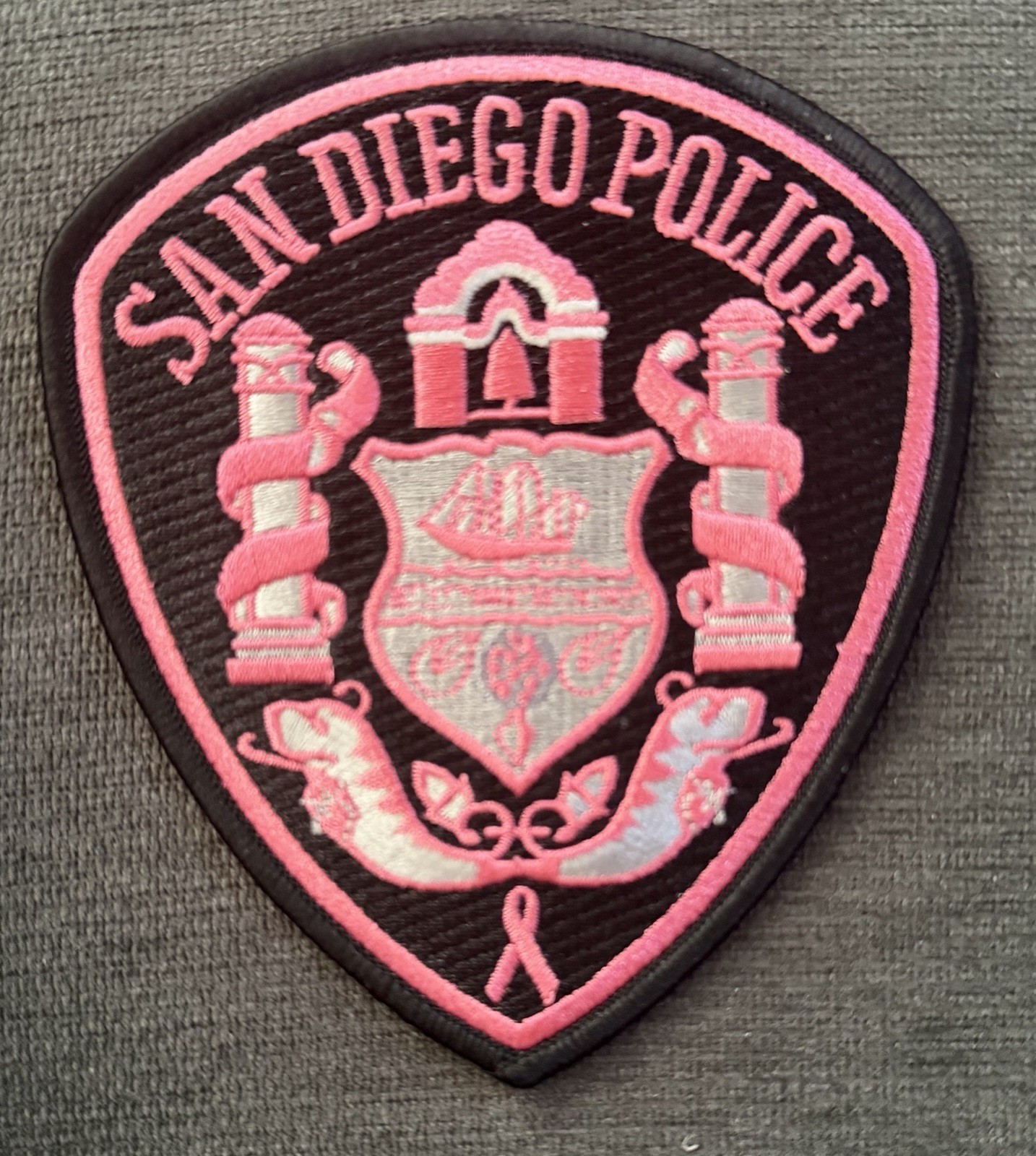 California Pink (Cancer Awareness) Patch. San Diego Police Dept.