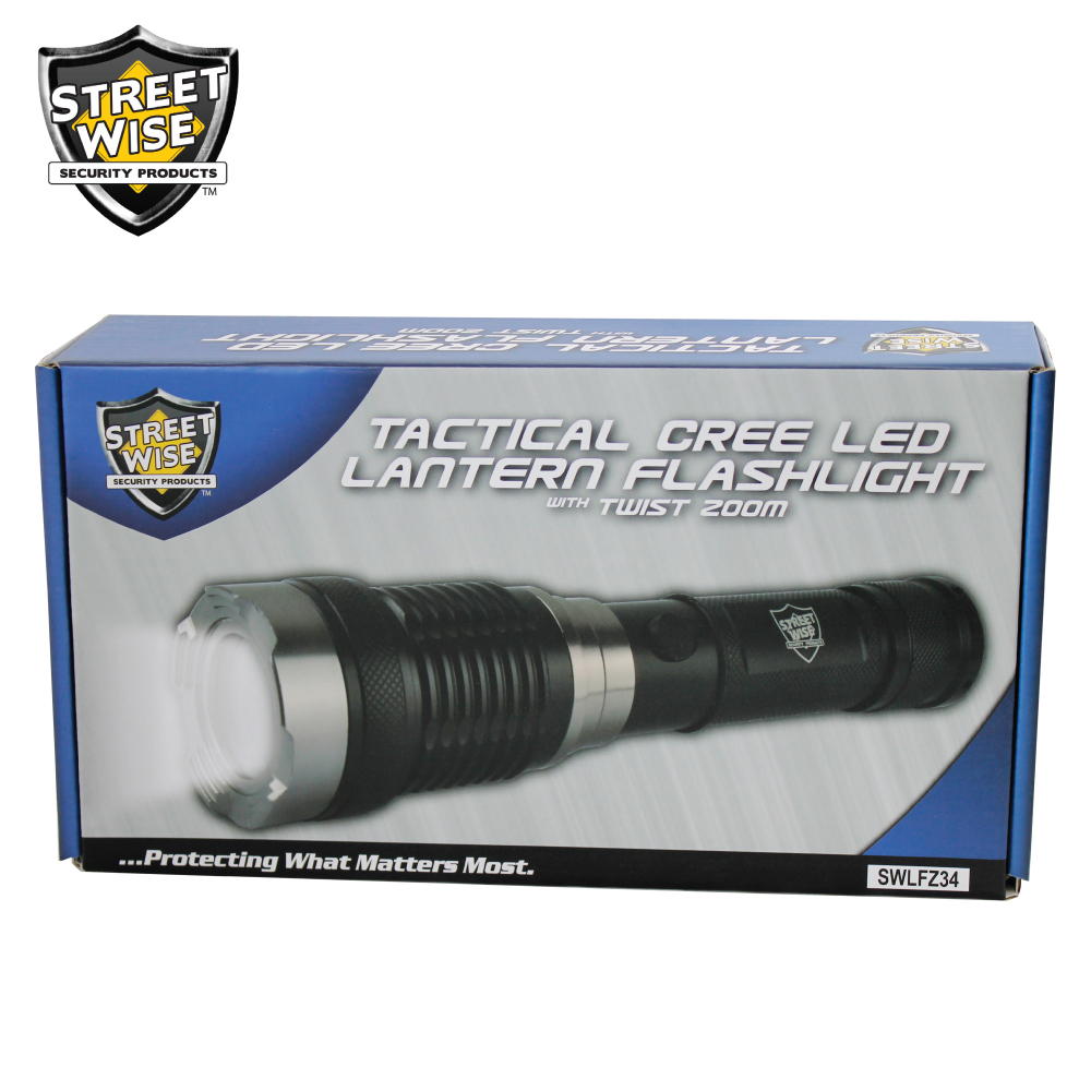 STREETWISE CREE LED RECHARGEABLE FLASHLIGHT WITH TWIST ZOOM-FREE SHIPPING!