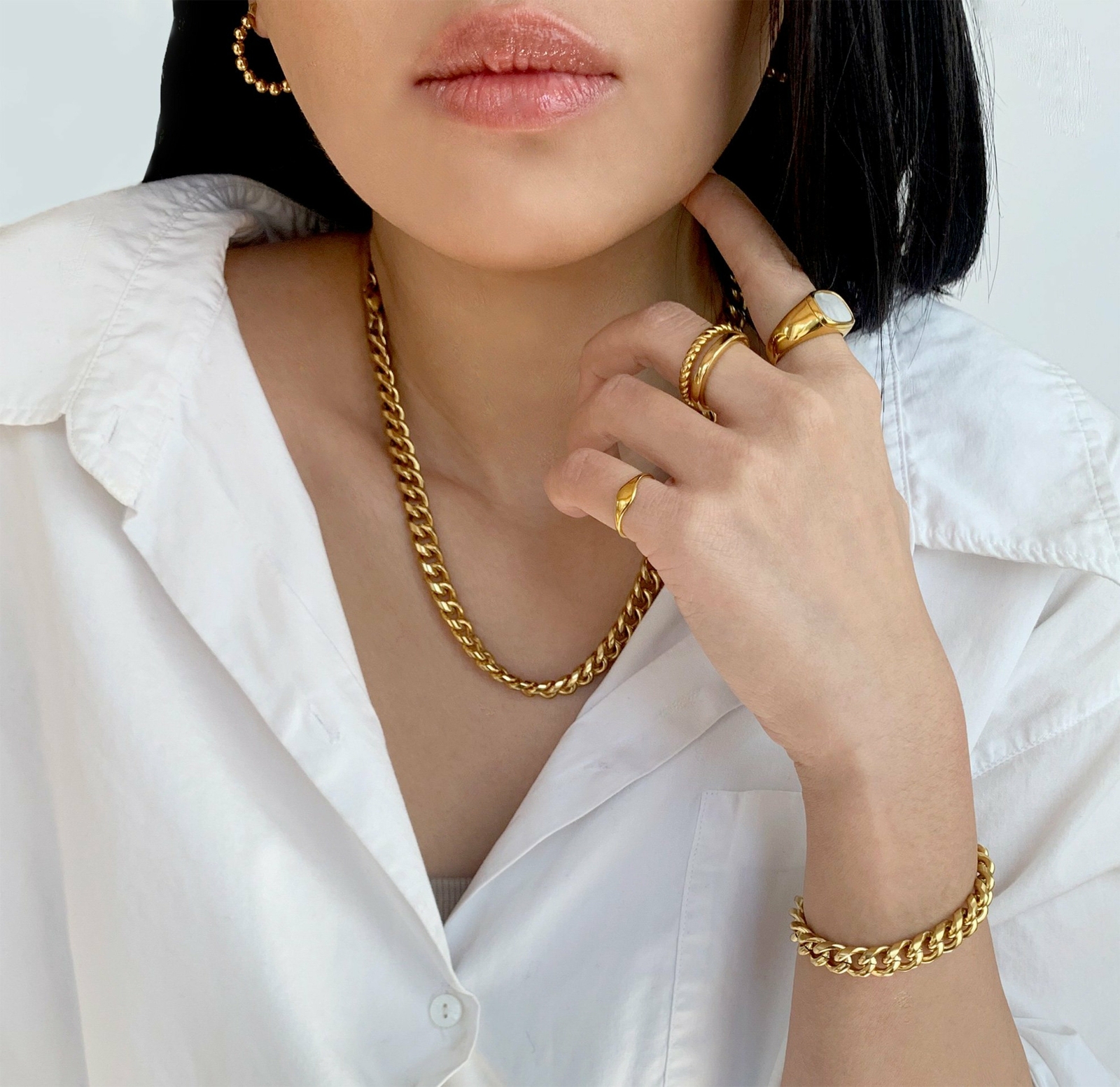 DREW GOLD PINKY SIGNET RING
