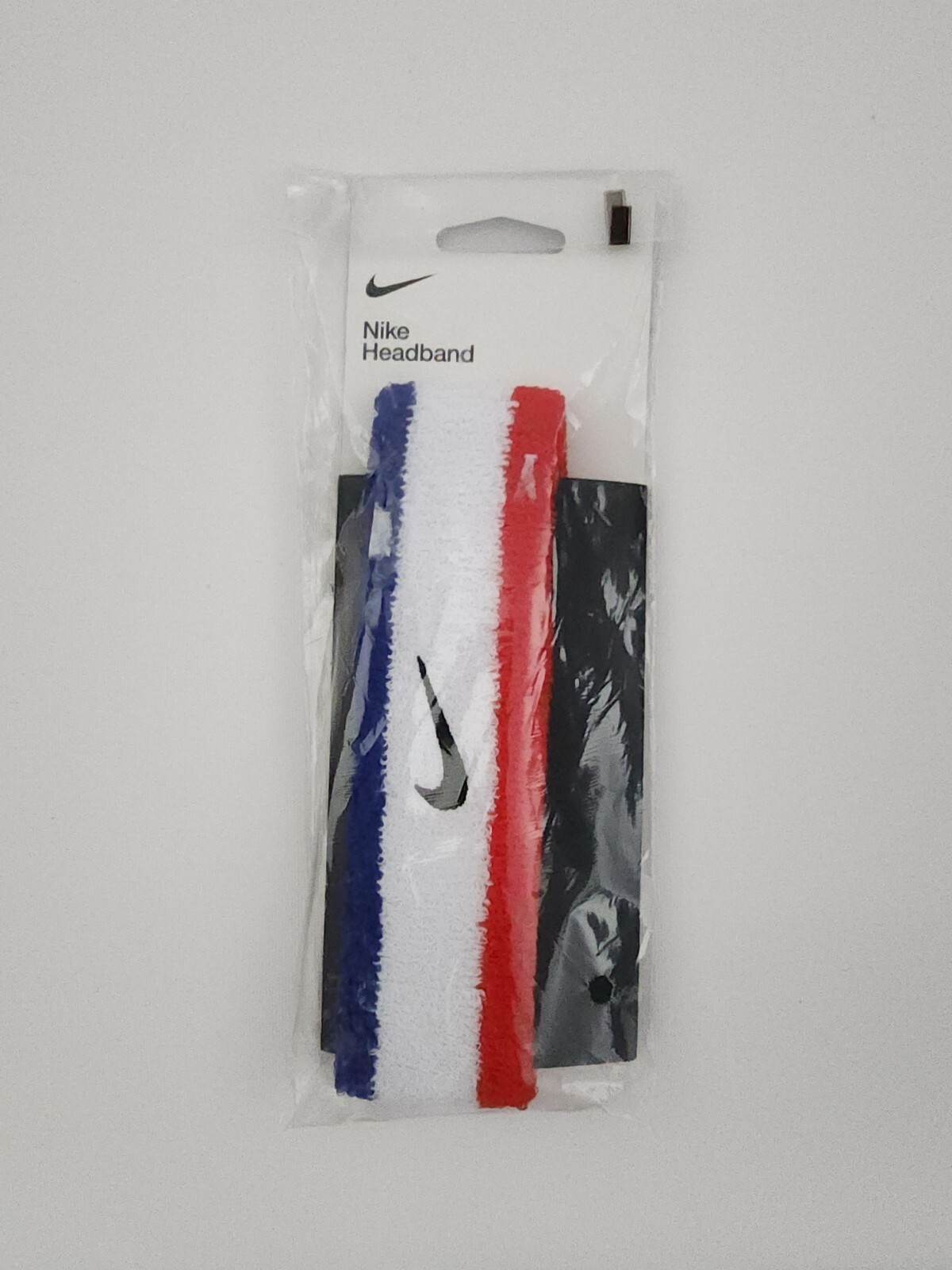 Nike Swoosh Headband Red White & Blue Striped Sweatband Men's Women's OSFM NWT