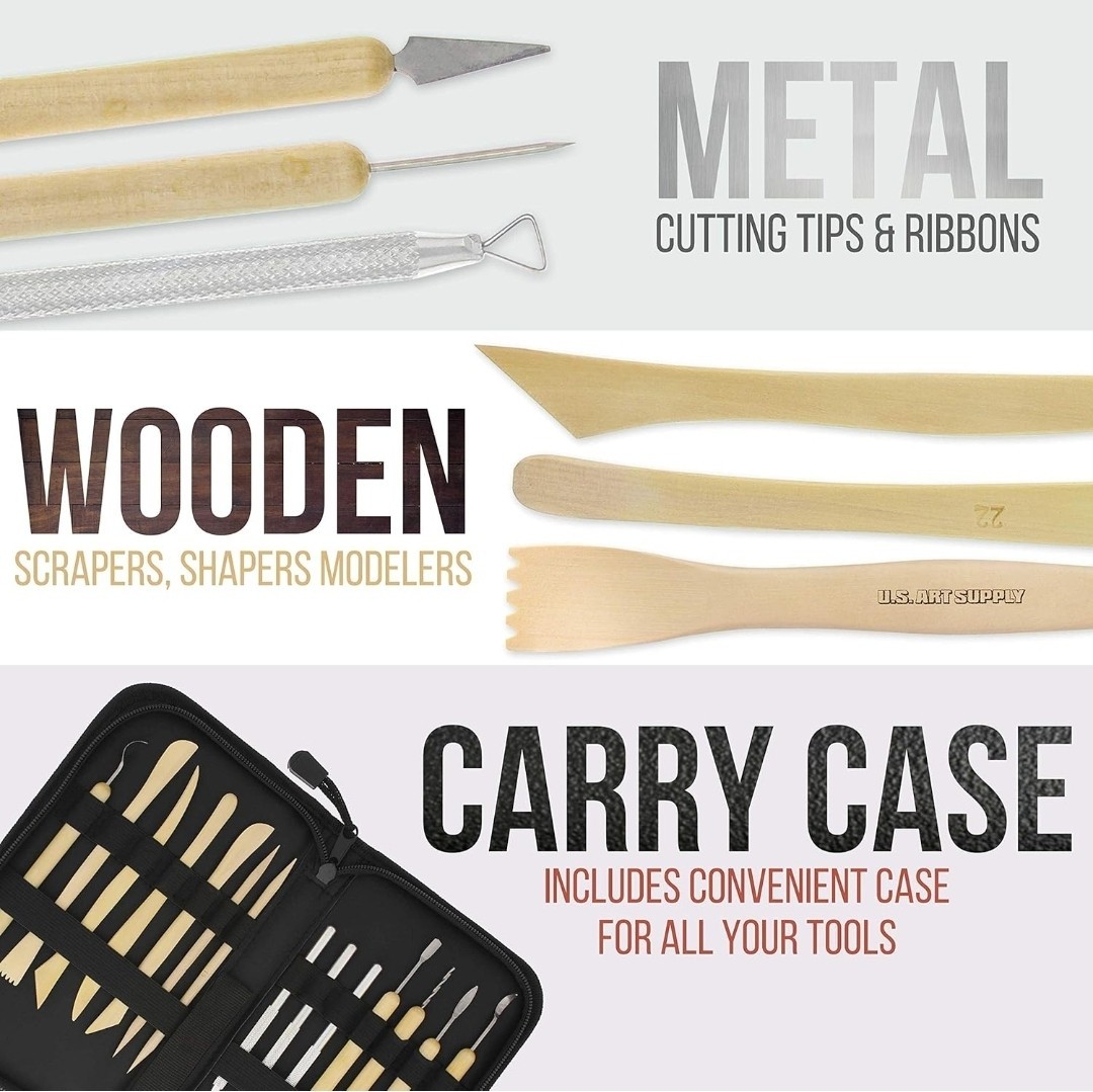 Pottery & Clay Tools Set (14-Piece) - U.S. Art Supply