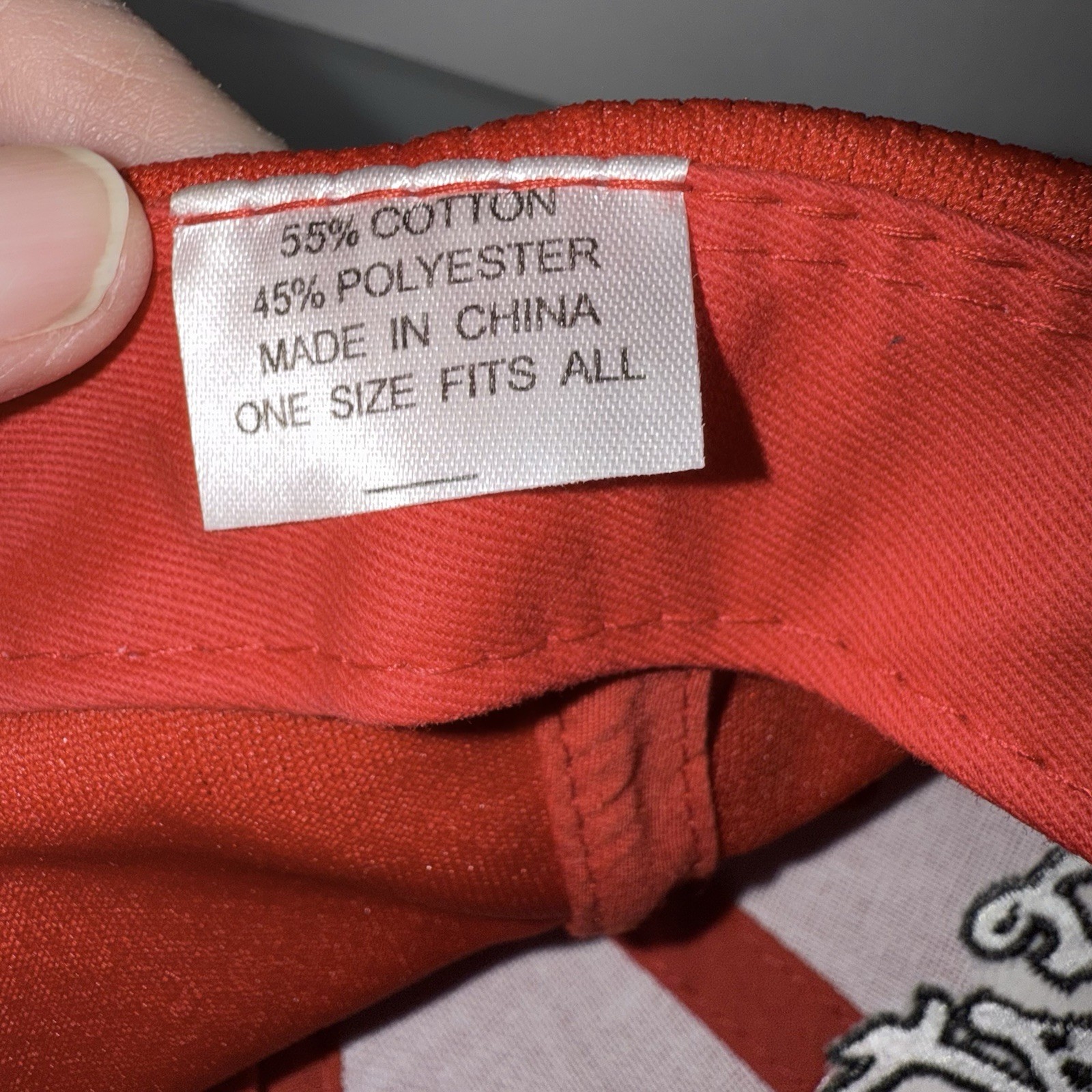 Estes Silver Script w Black On Red Hat Cap Polyester Cotton Hook Loop EUC