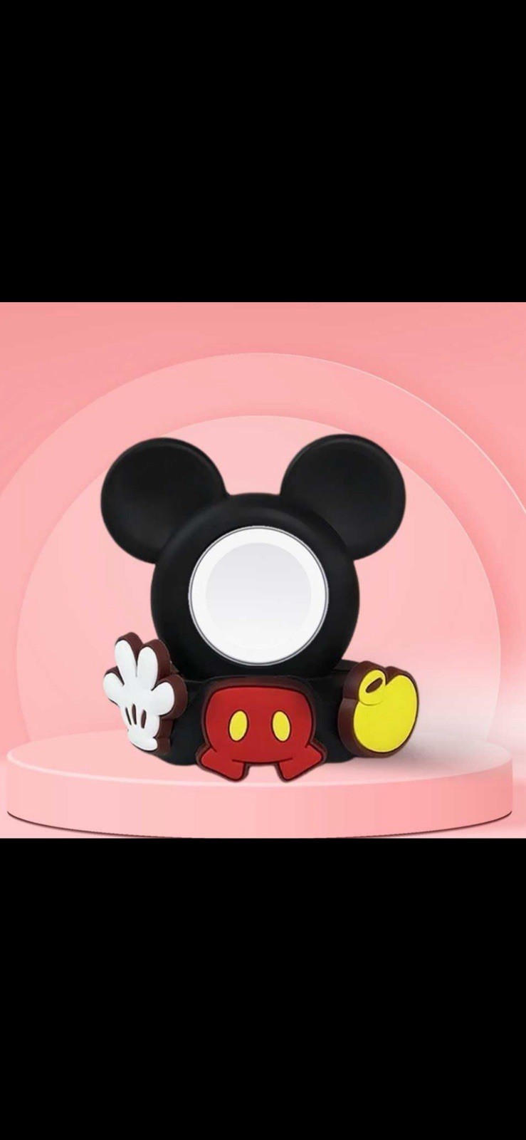 Mickey Mouse Charger Stand for Apple iWatch Silicone Desk Stand Holder Dock NEW