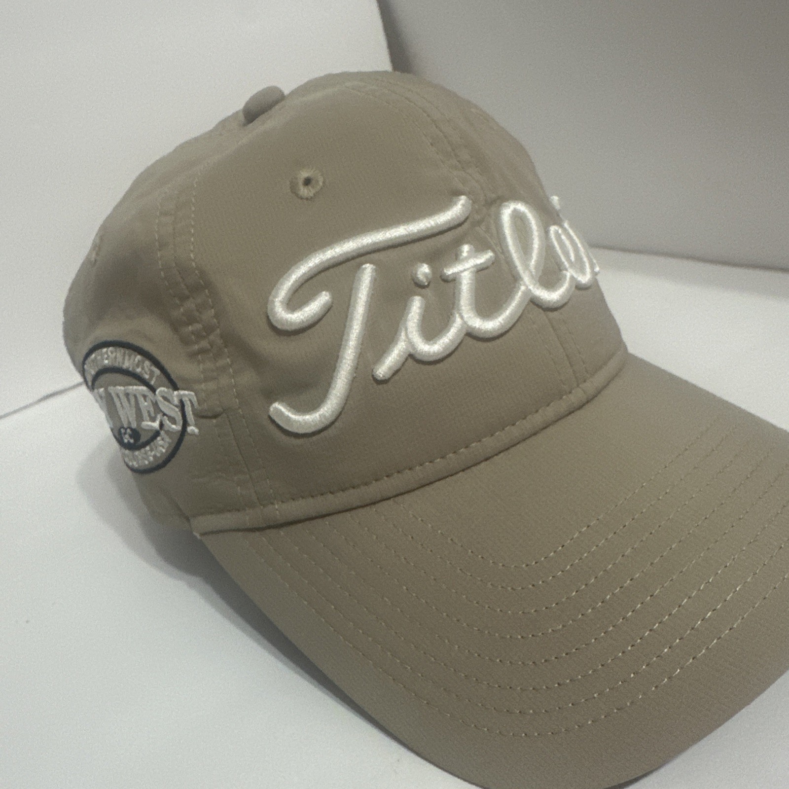 Titleist Golf Cap W Key West GC Logo Embroidered Strapback-Beige