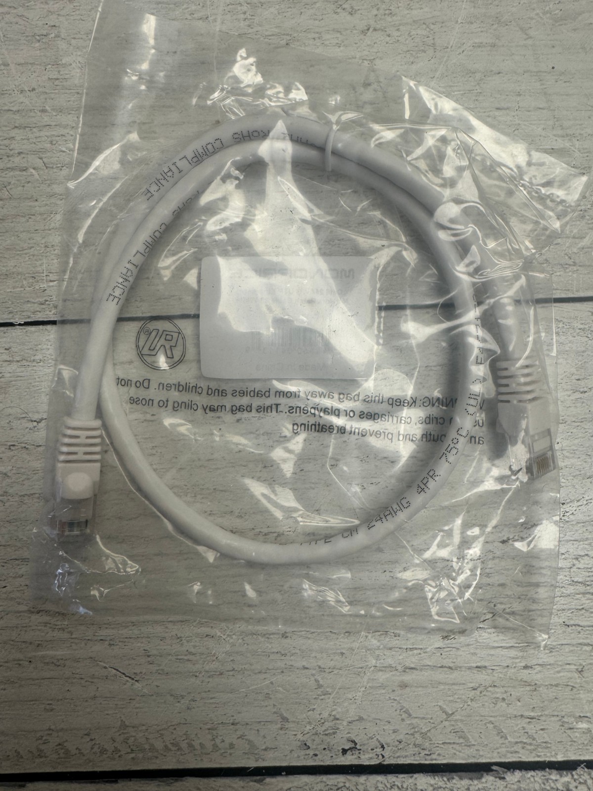Monoprice Cat6 Ethernet Patch Cable 2ft White 24AWG UTP New Sealed