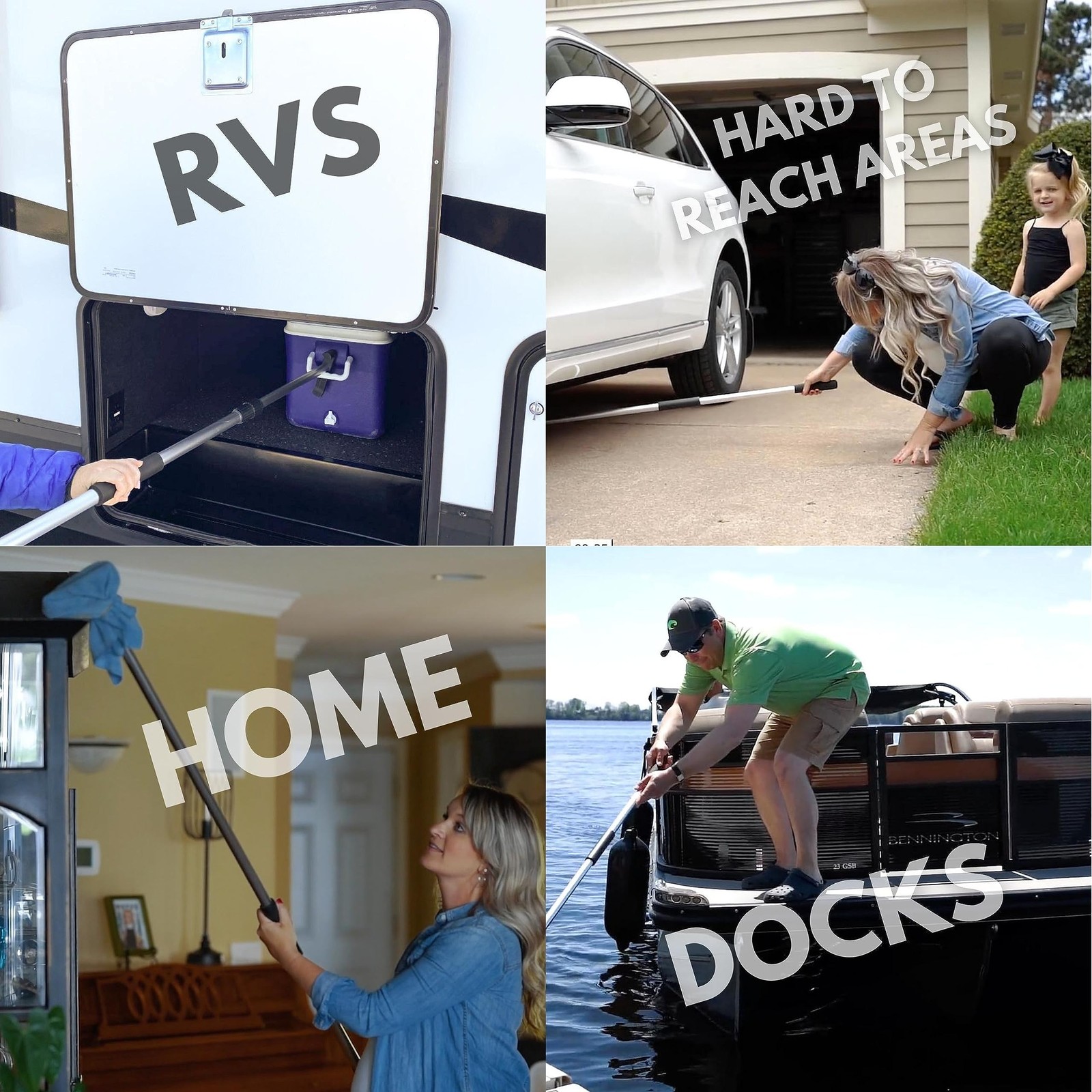 Retrieve ALL 36Inch Heavy Duty Retrieval Pole | No Rust Cargo Tool | MultiUse...